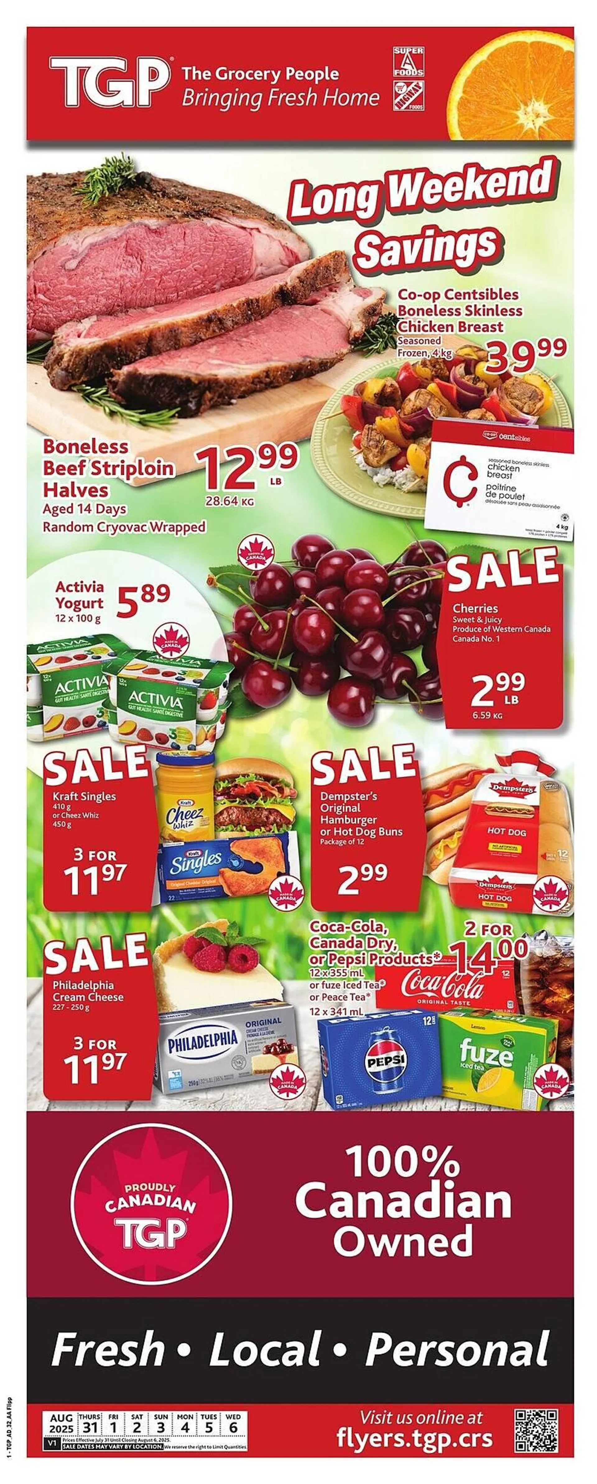 TGP The Grocery People flyer from July 31 to August 13 2025 - flyer page 1