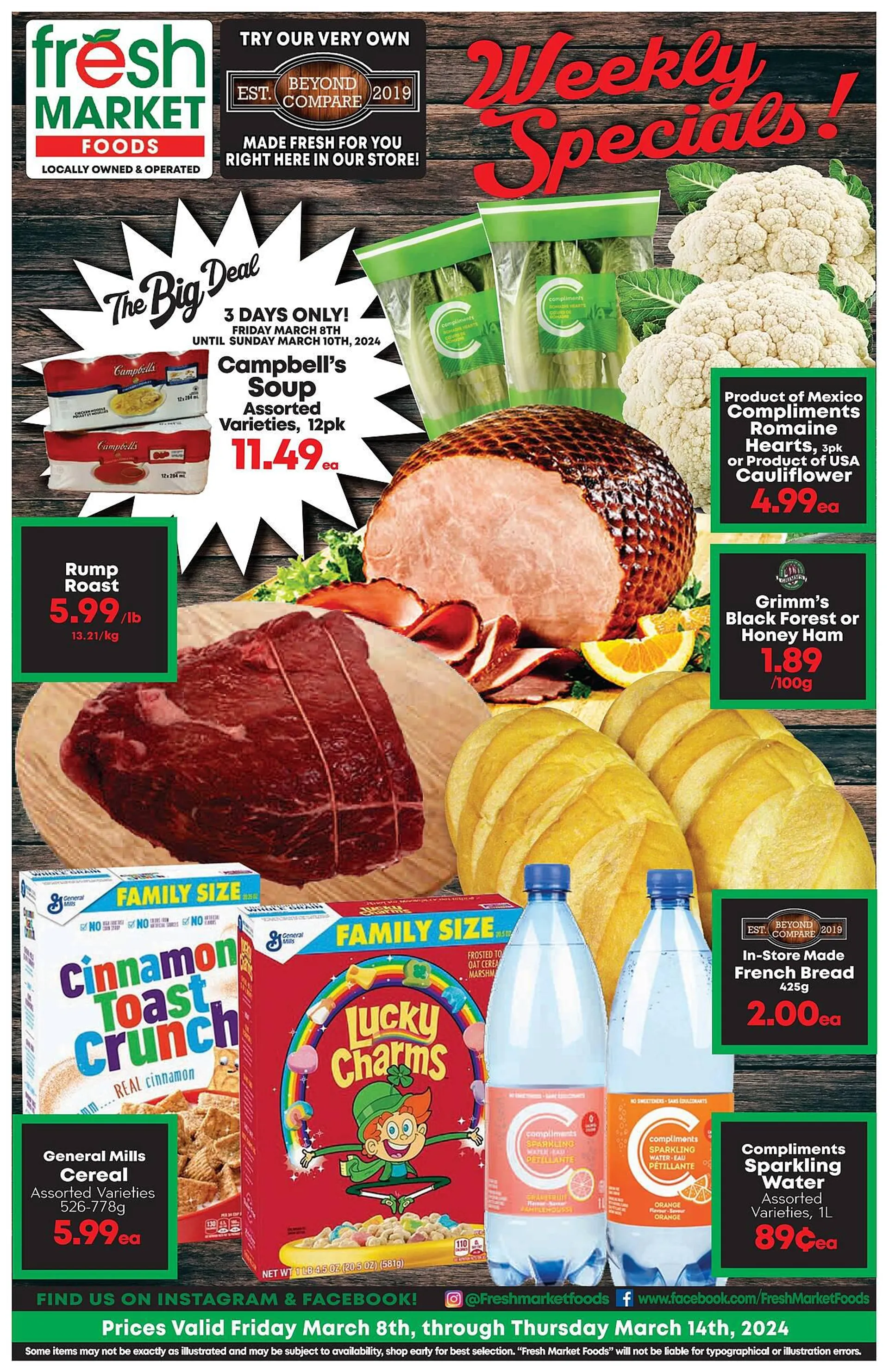 Fresh Market Foods flyer from March 6 to March 12 2024 - flyer page 1