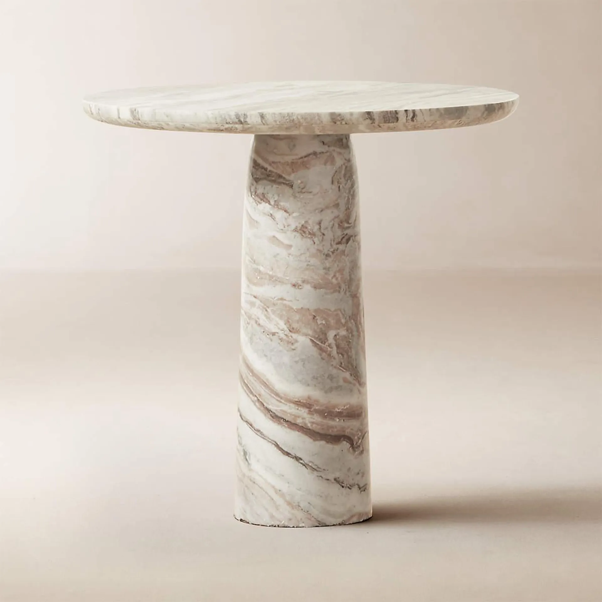 Babylon 30" Round Torrento Grey Marble Bistro Table