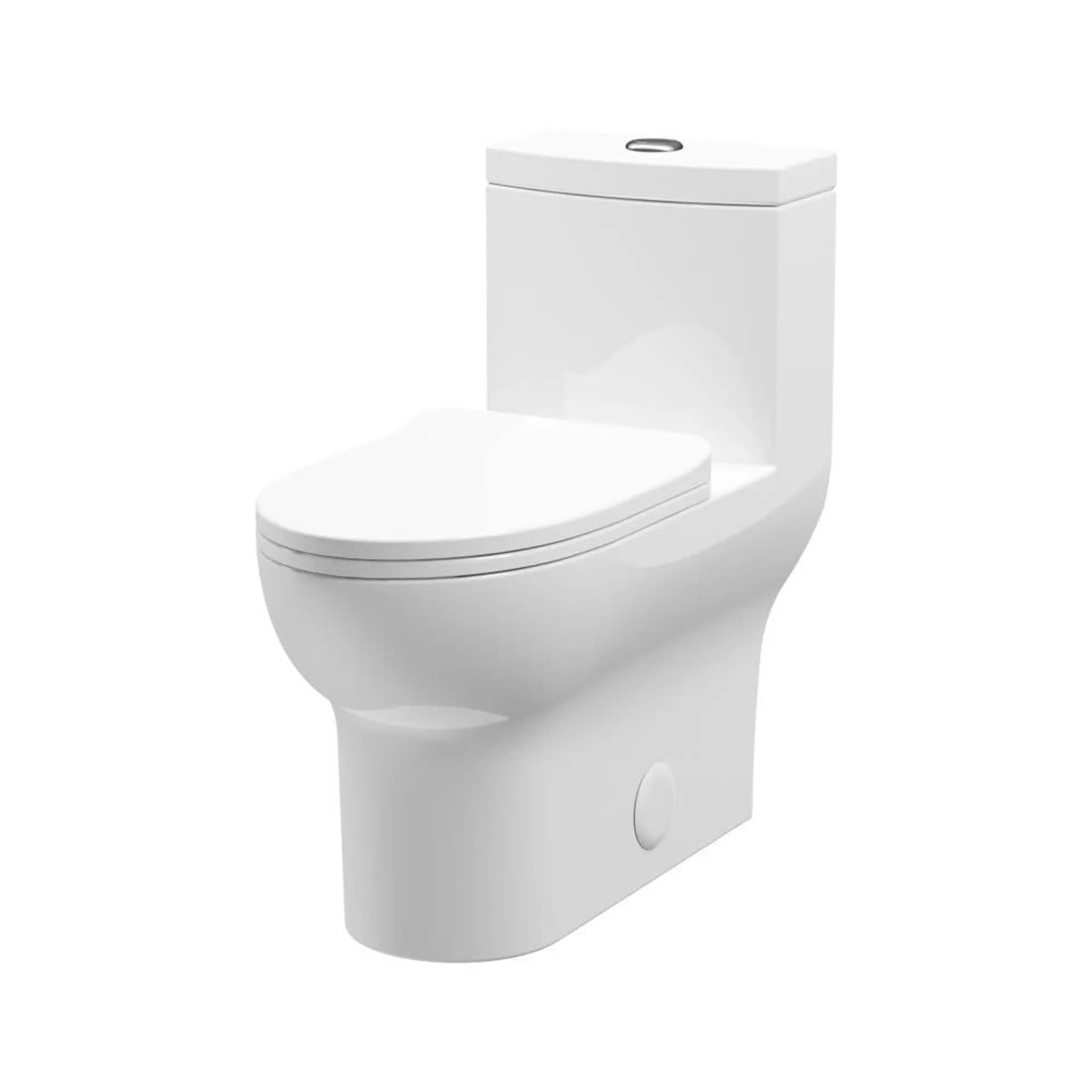 Ellis 1-Piece 1.6/1.2 GPF Dual Flush Elongated Ceramic Toilet in White