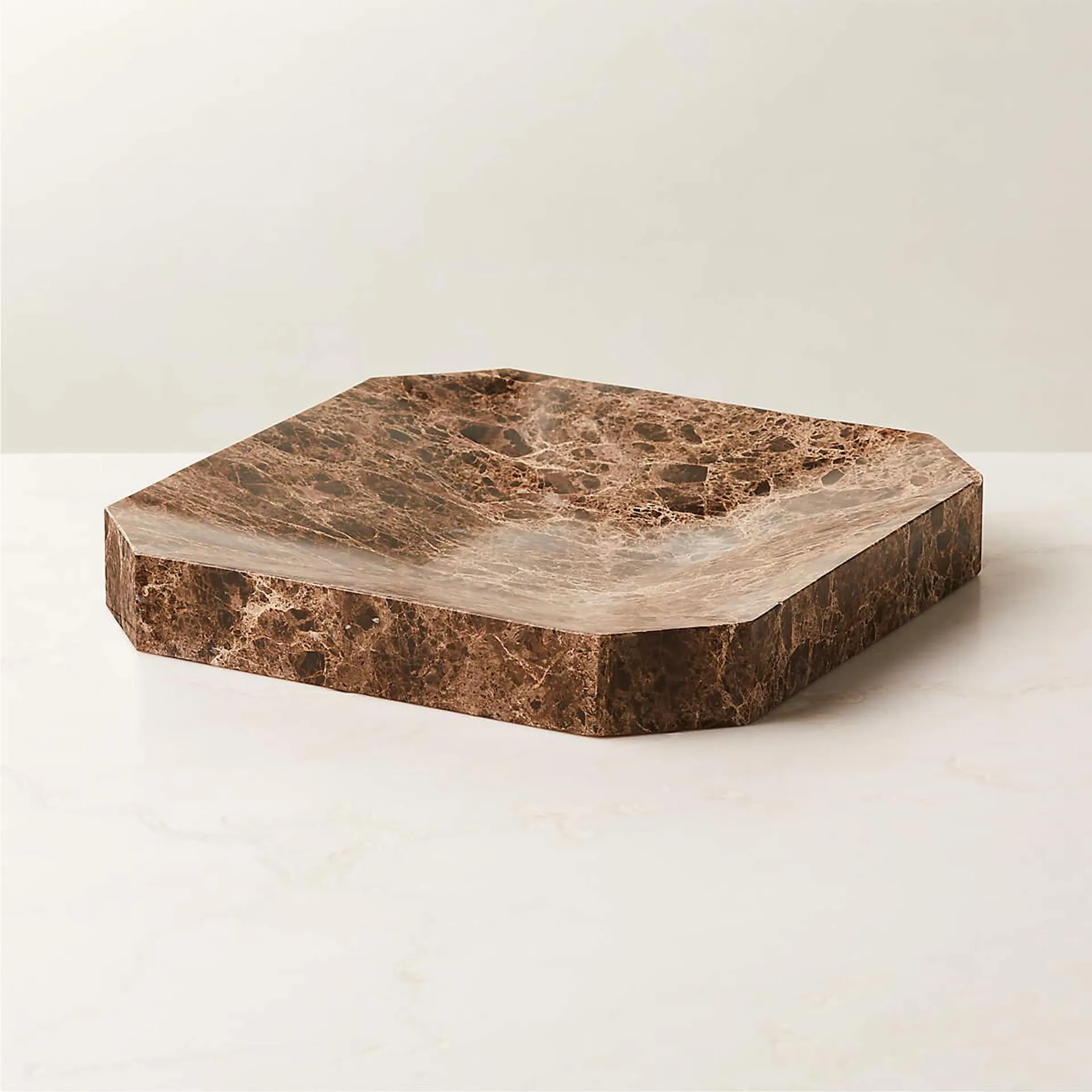 Thayne Brown Marble Catchall