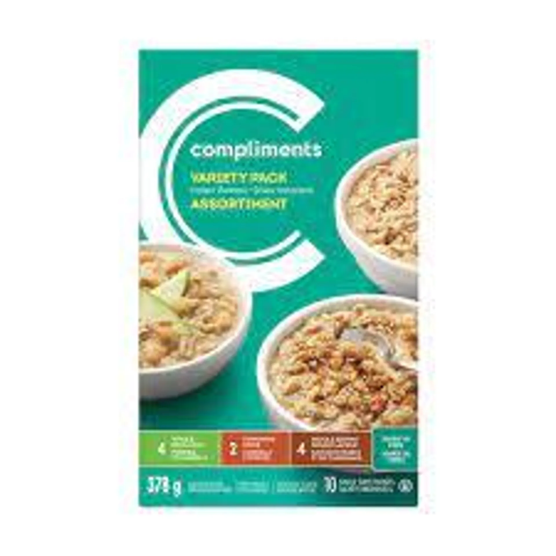 COMPLIMENTS INSTANT VARIETY OATMEAL 313g