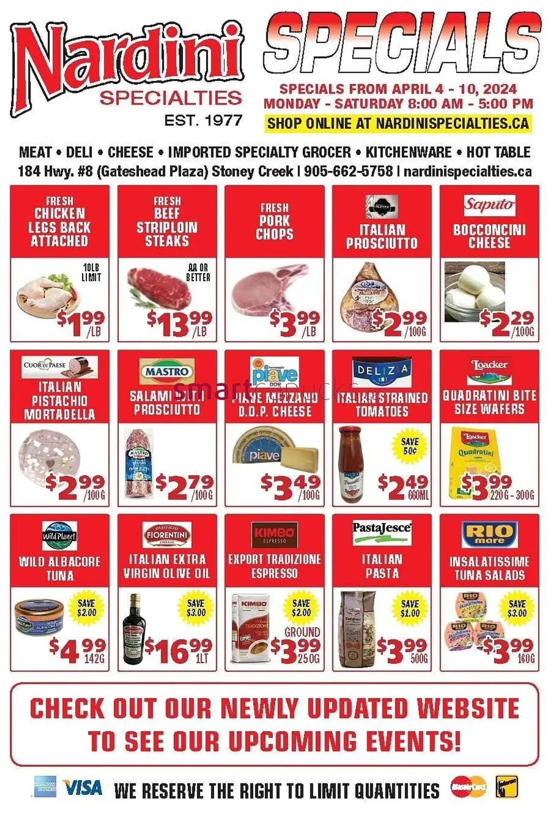 Nardini Specialties flyer from April 4 to April 10 2024 - flyer page 1