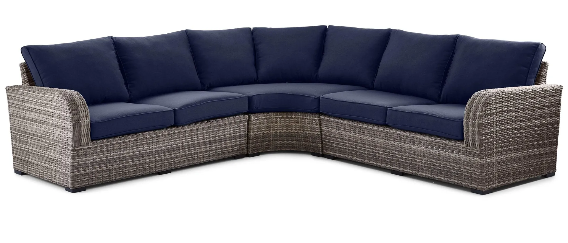 Melville Two- 3-Piece Outdoor Sectional - Navy