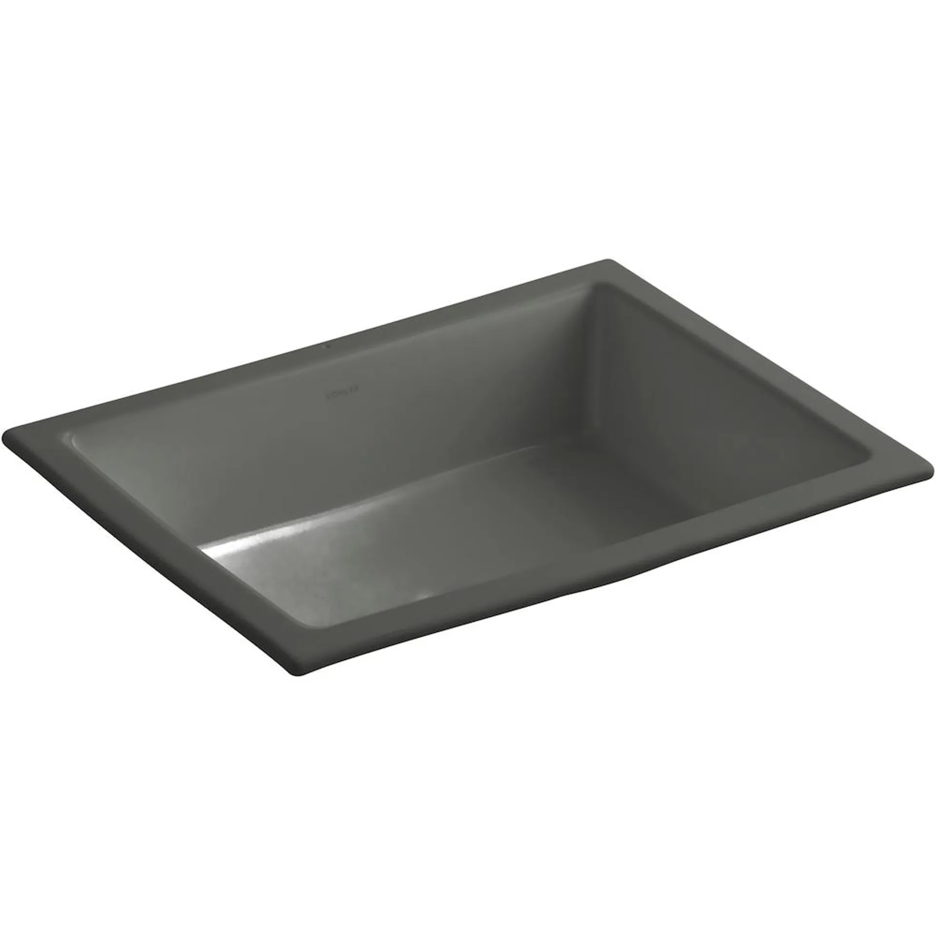 Verticyl Rectangle Undermount bathroom sink in Thunder Grey