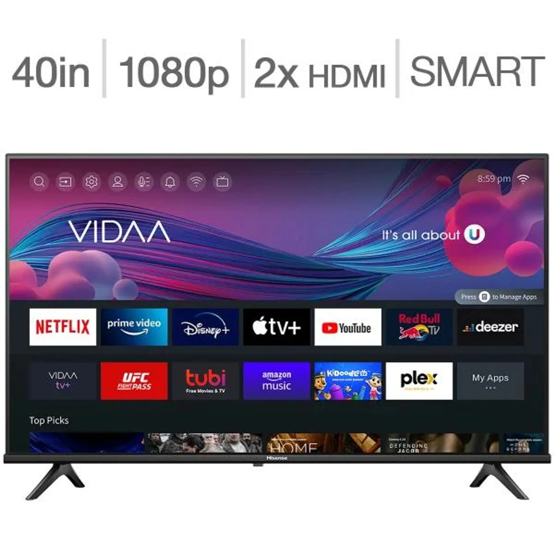 Hisense 40" Class - A4KV Series - 1080P HD LED LCD TV