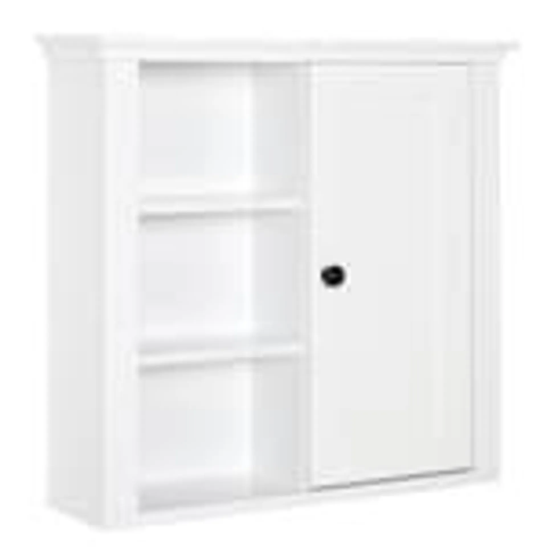 19.9-inch H Modern Bathroom Wall Cabinet with 3 Open Shelves, Storage Cupboard in White