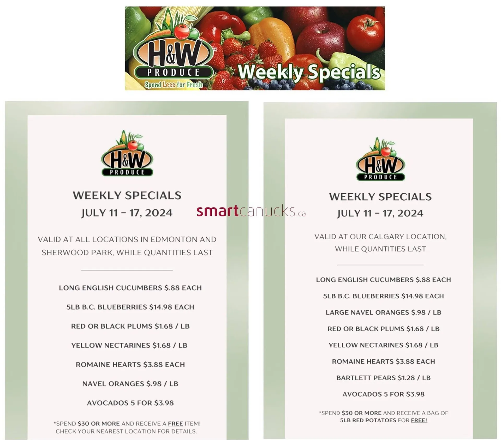 H&W Produce flyer - 1