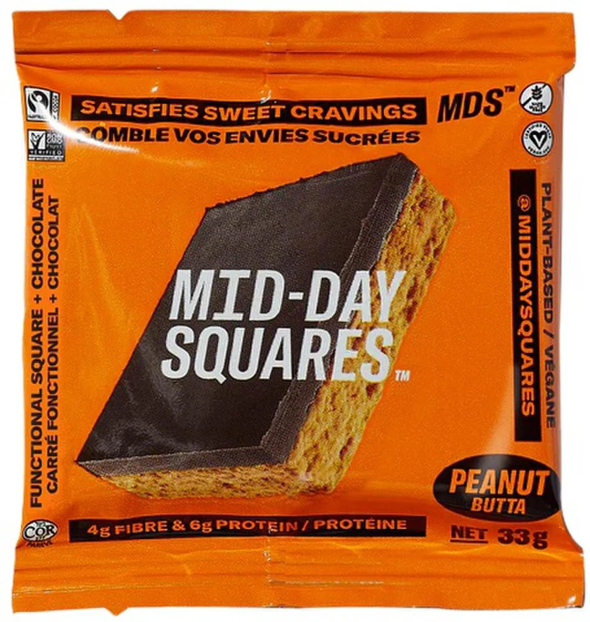 Mid-Day Squares Peanut Butter Superfood Square Org 33 g