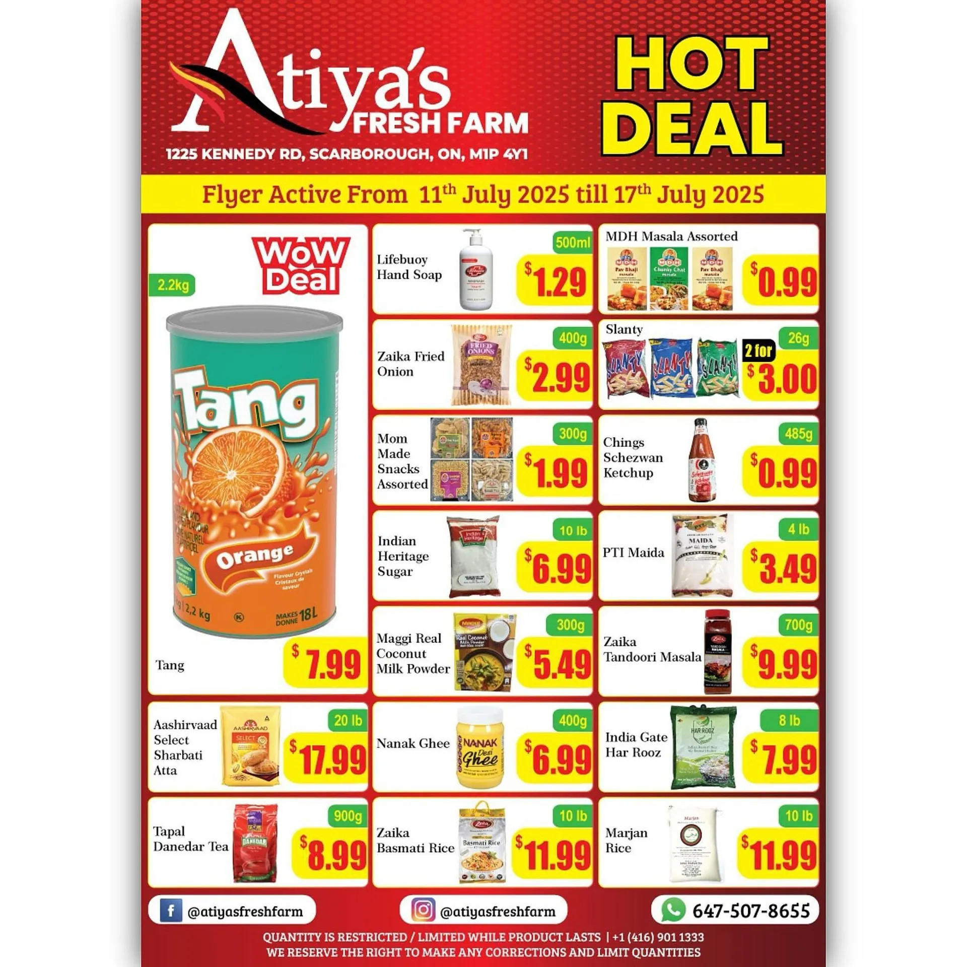 Atiya's Fresh Farm flyer from July 10 to July 16 2025 - flyer page 1