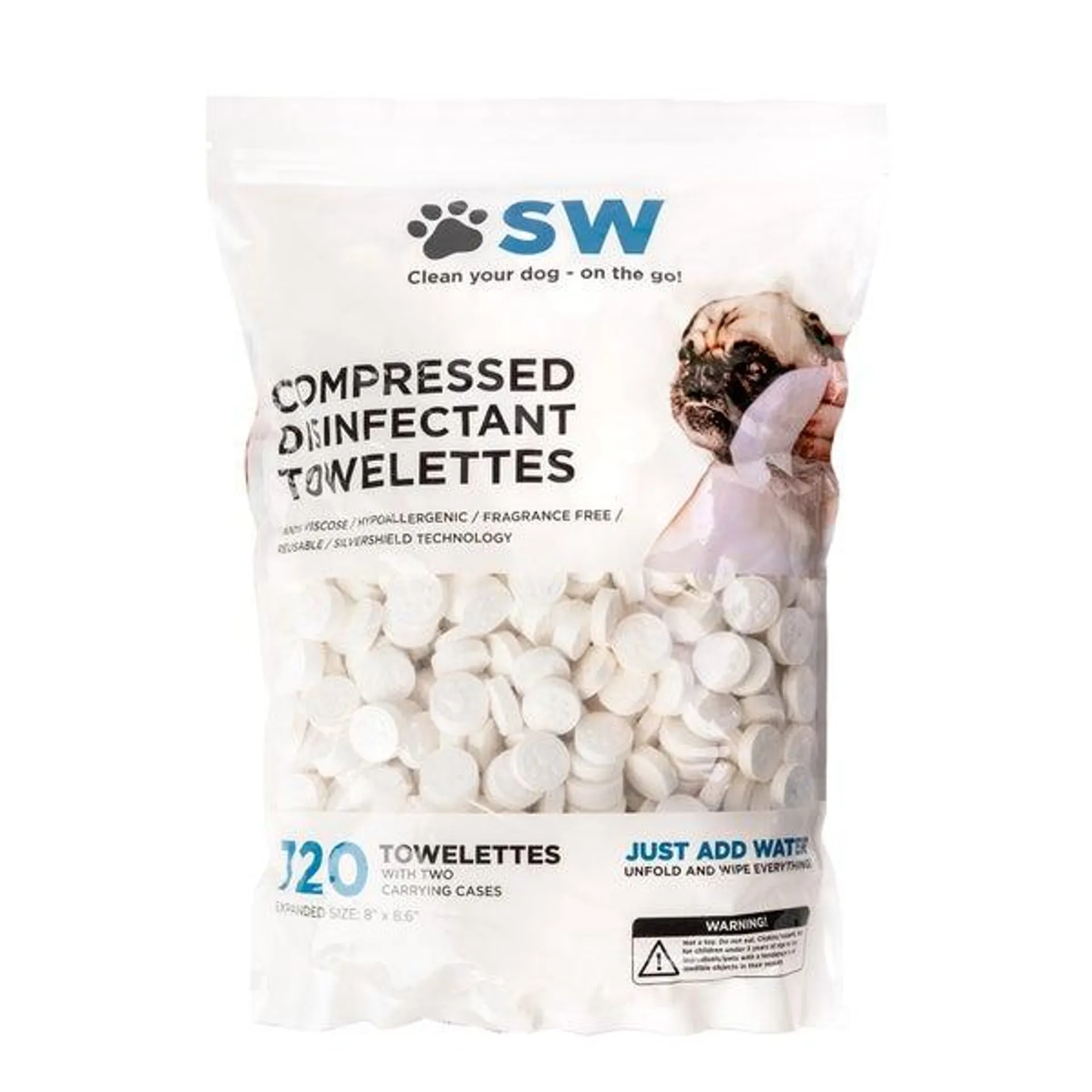 Silverwipes Compressed Disinfectant Towelettes, 720-count