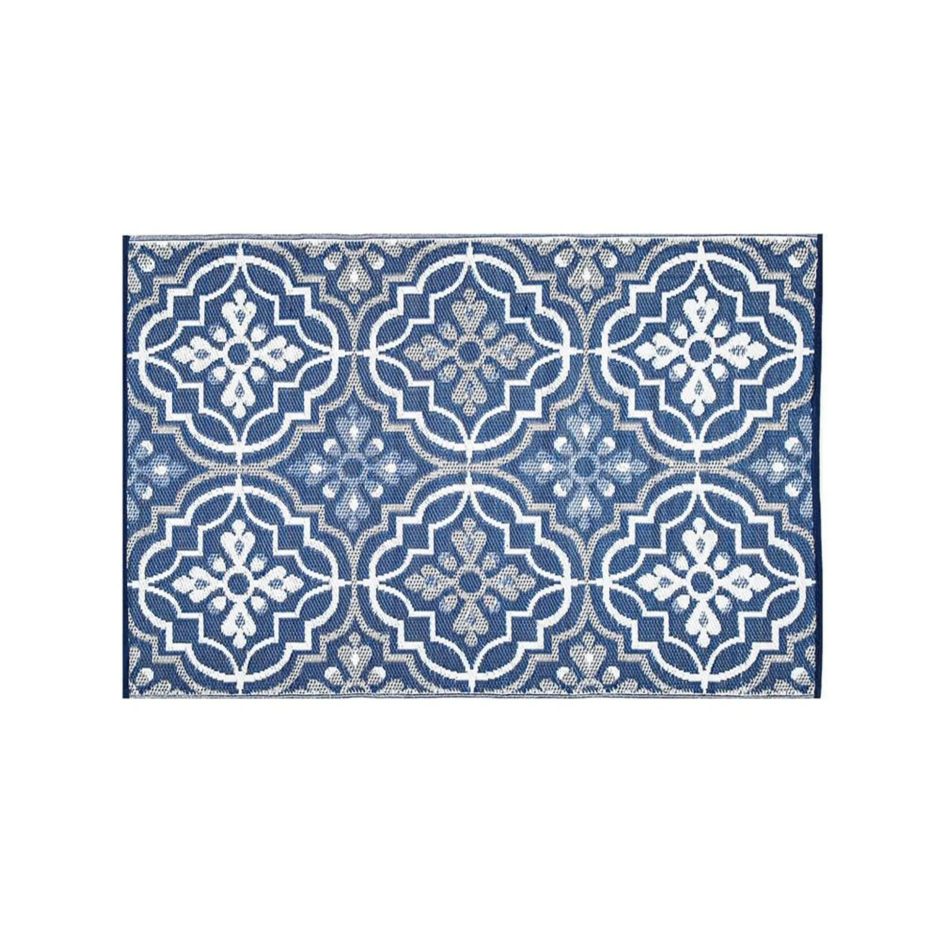 KSP Outdoor 'Tile Braga' All Season Mat (Blue, 4' x 6')