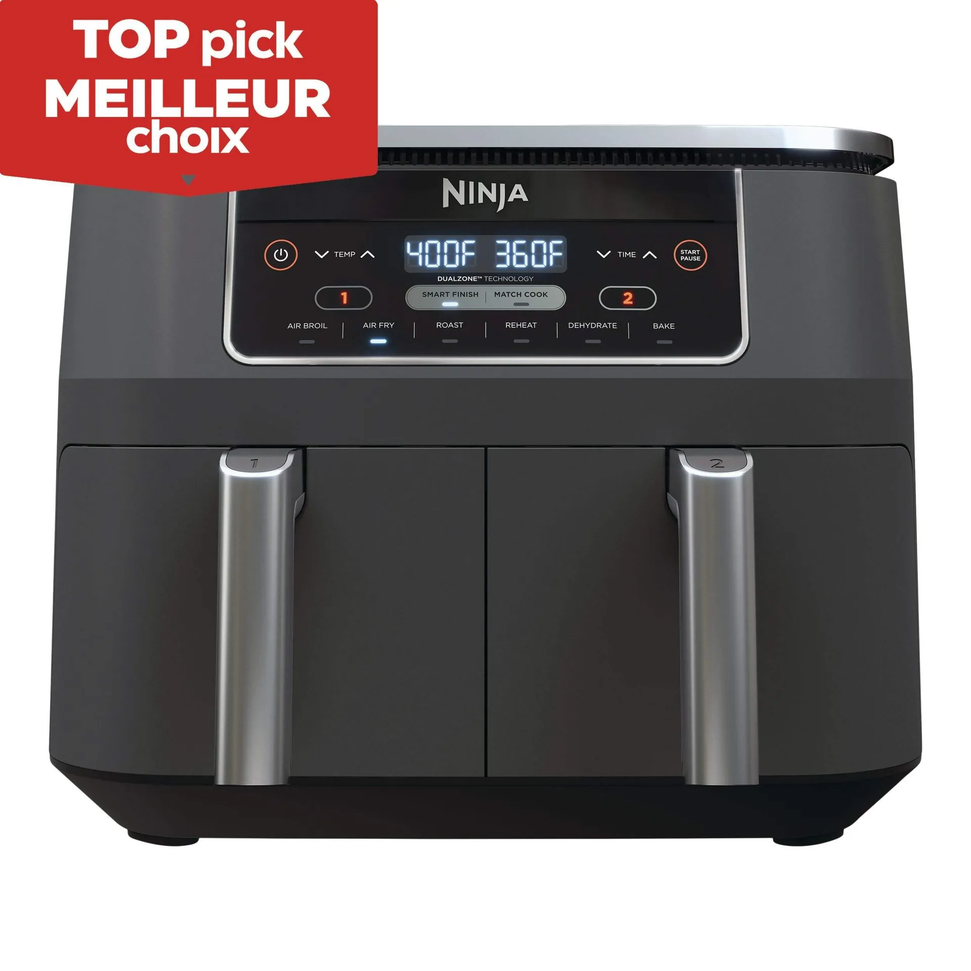 Ninja® Foodi™ 2-Basket Air Fryer with 6 Functions, 8-qt