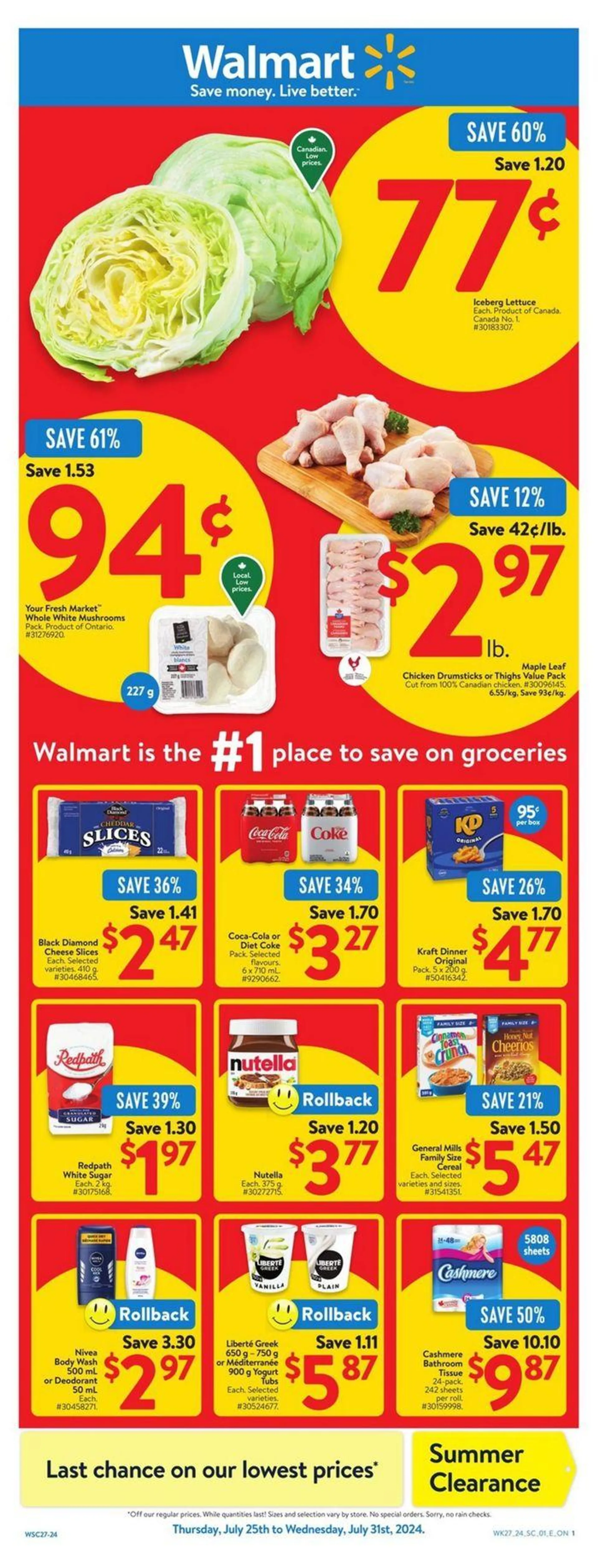 Walmart flyer from July 25 to July 31 2024 - flyer page 1