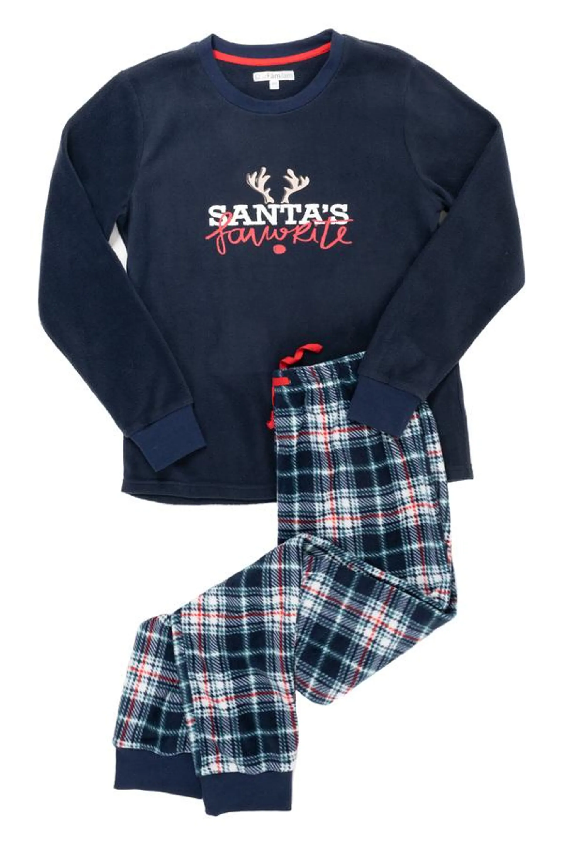 Matching family flannel PJ set - Santa's Favorite