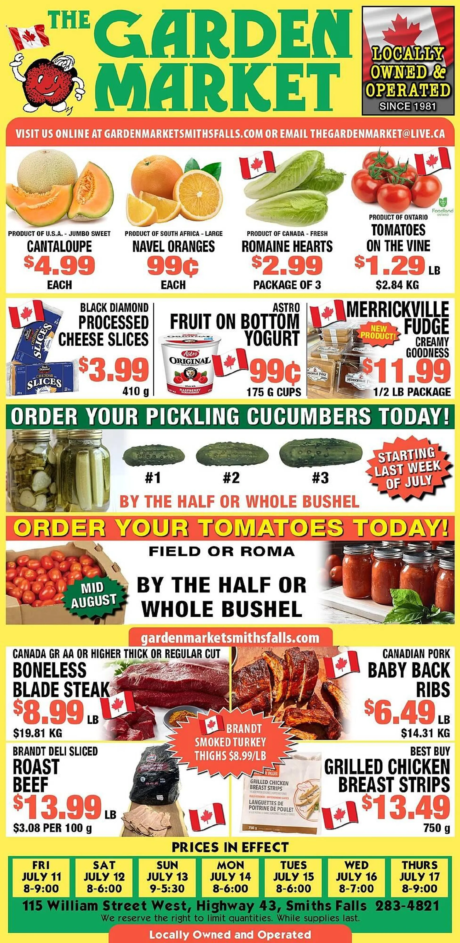 The Garden Market flyer from July 11 to July 17 2025 - flyer page 1