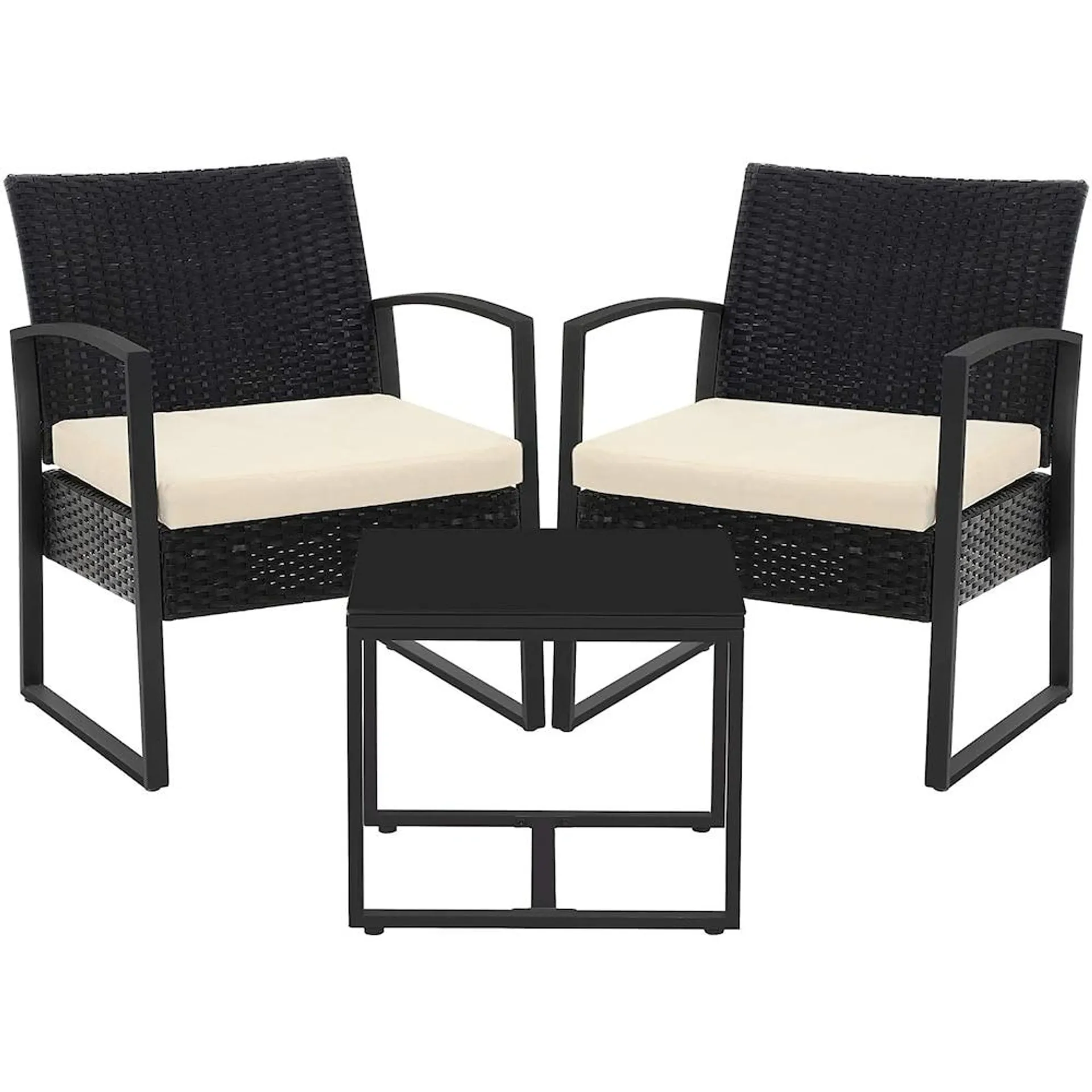 3-Piece Bistro Outdoor Patio Furniture Set, Beige