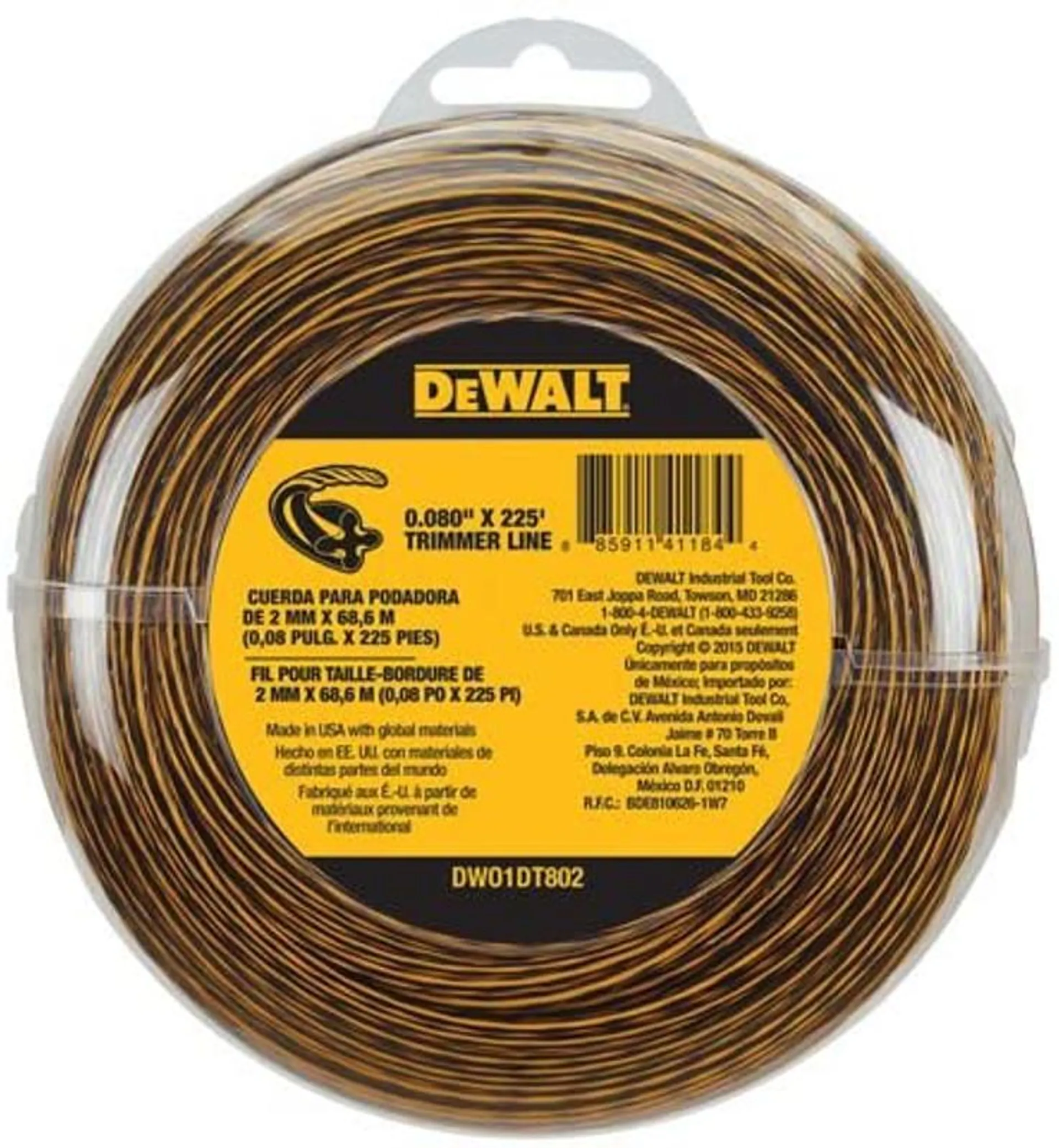 STRING TRIMMER LINE 225FT 0.80IN. DEWALT