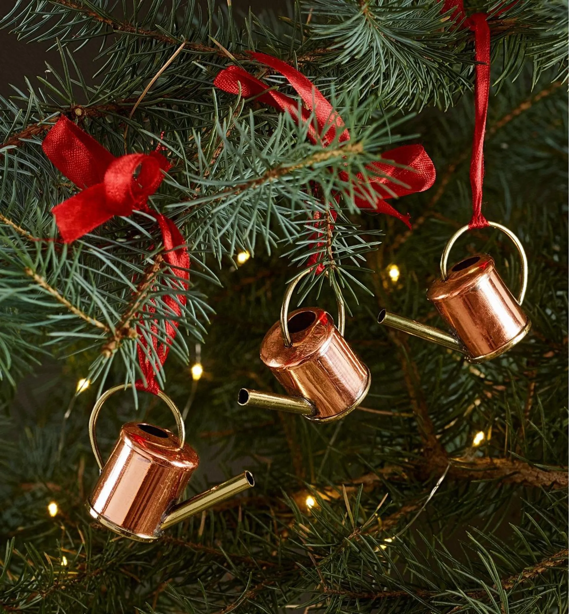 Copper Watering Can Ornaments