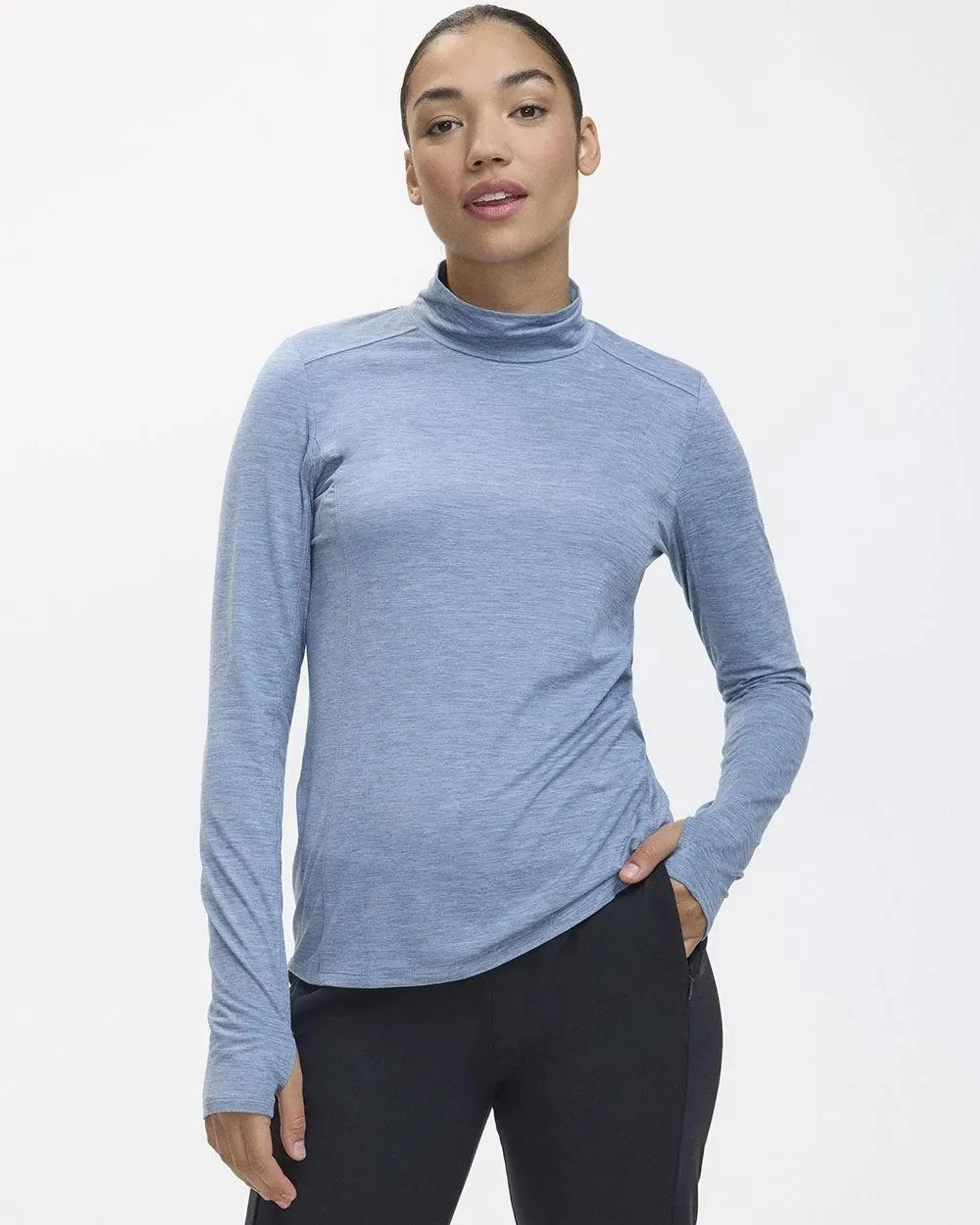 Long-Sleeve Mock-Neck Base Layer - Dry-Lux (R) Hyba