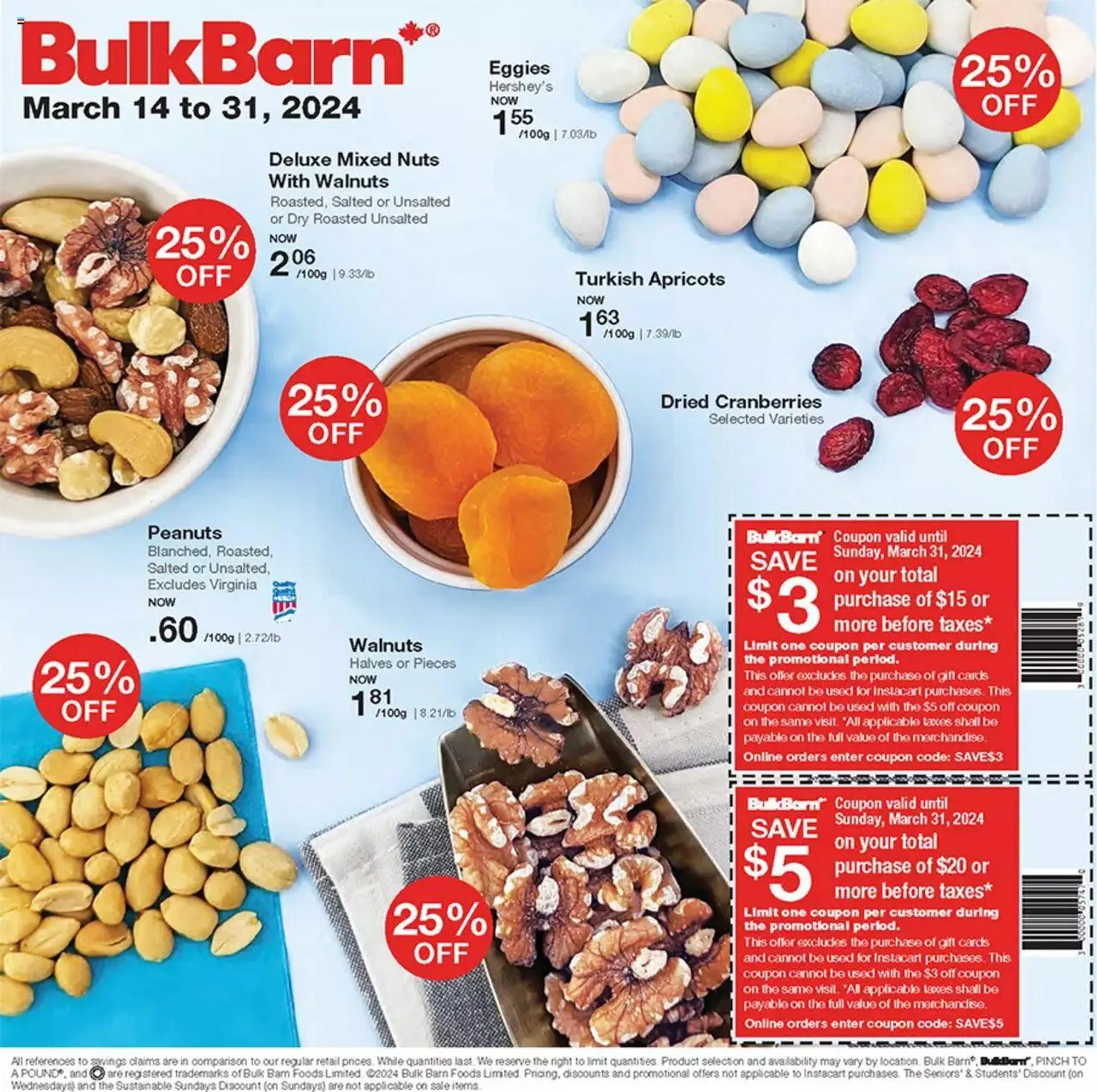 Bulk Barn flyer / circulaire from March 14 to March 31 2024 - flyer page 1