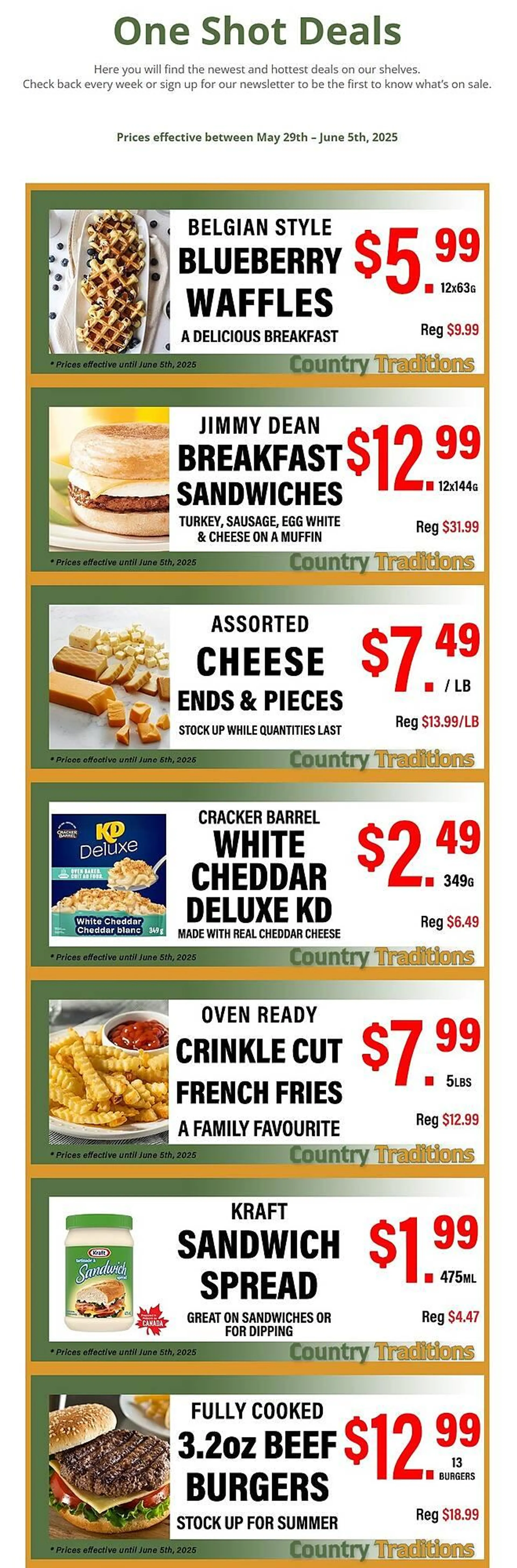 Country Traditions flyer from May 30 to June 5 2025 - flyer page 1
