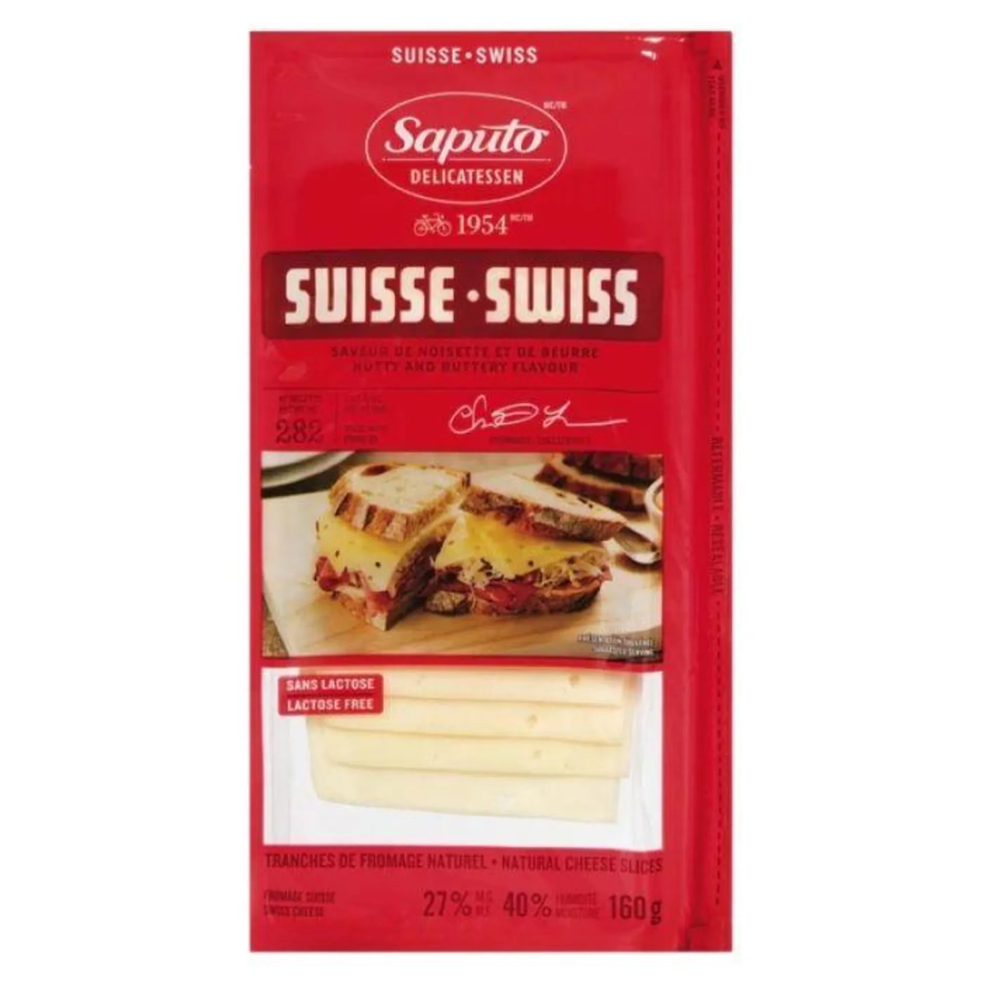 Fromage Suisse tranché sans lactose