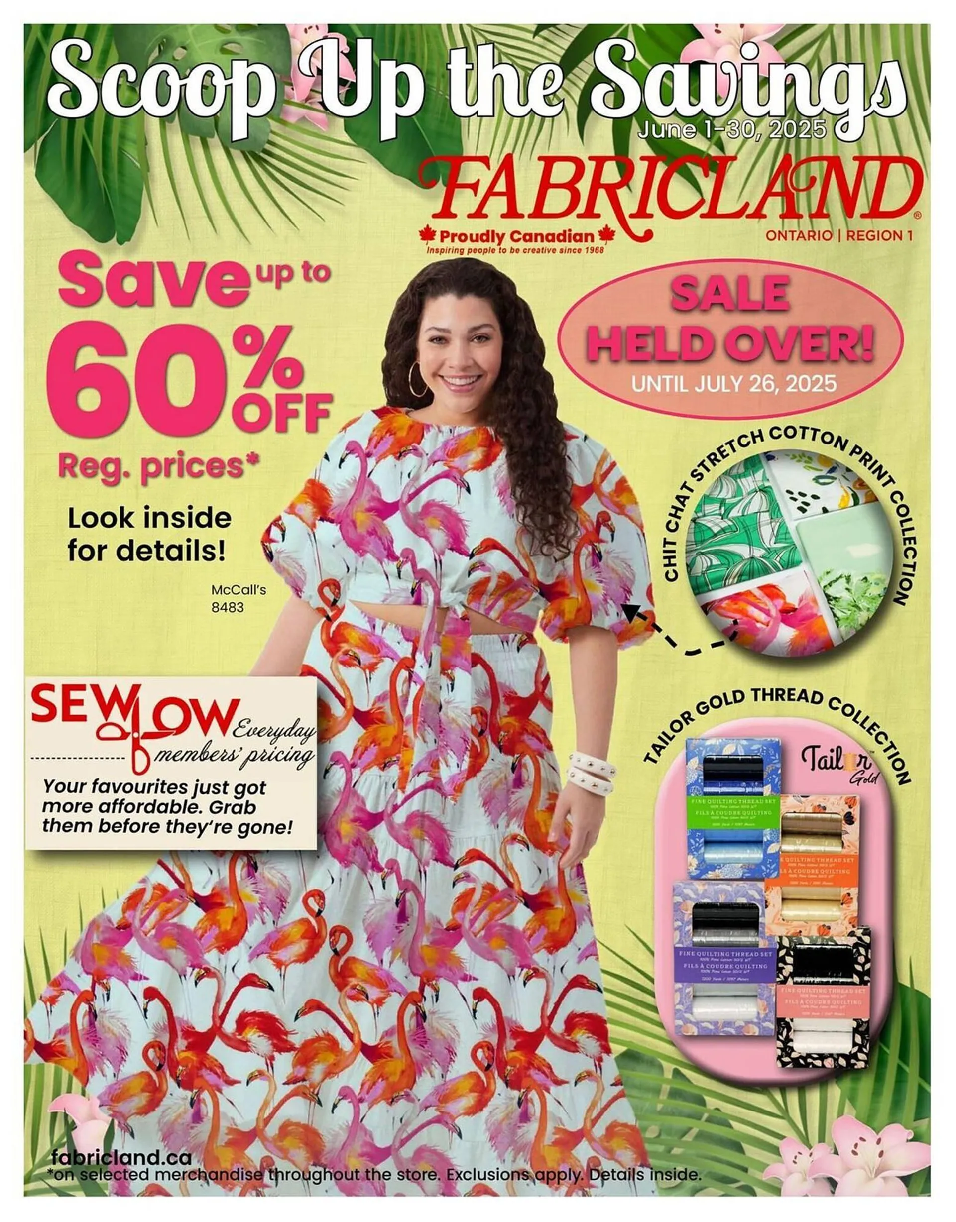 Fabricland flyer from July 1 to July 26 2025 - flyer page 1