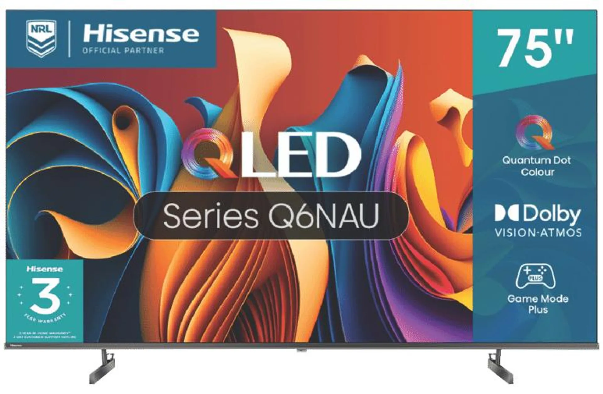 Hisense 75" Q6NAU 4K QLED Smart TV 24