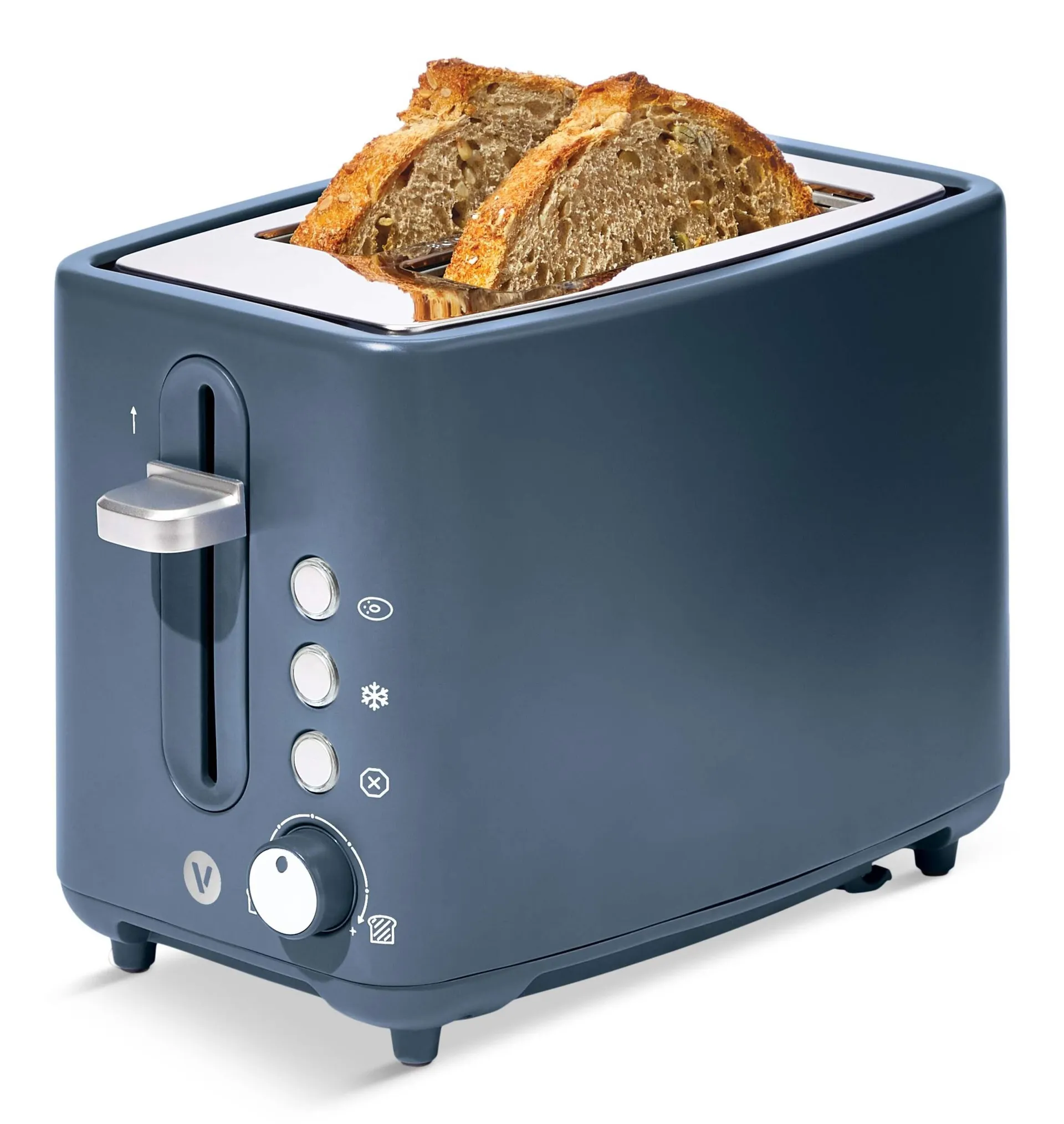 Vida by PADERNO Colour Series 2-Slice Toaster with 3 Settings, Bluefin