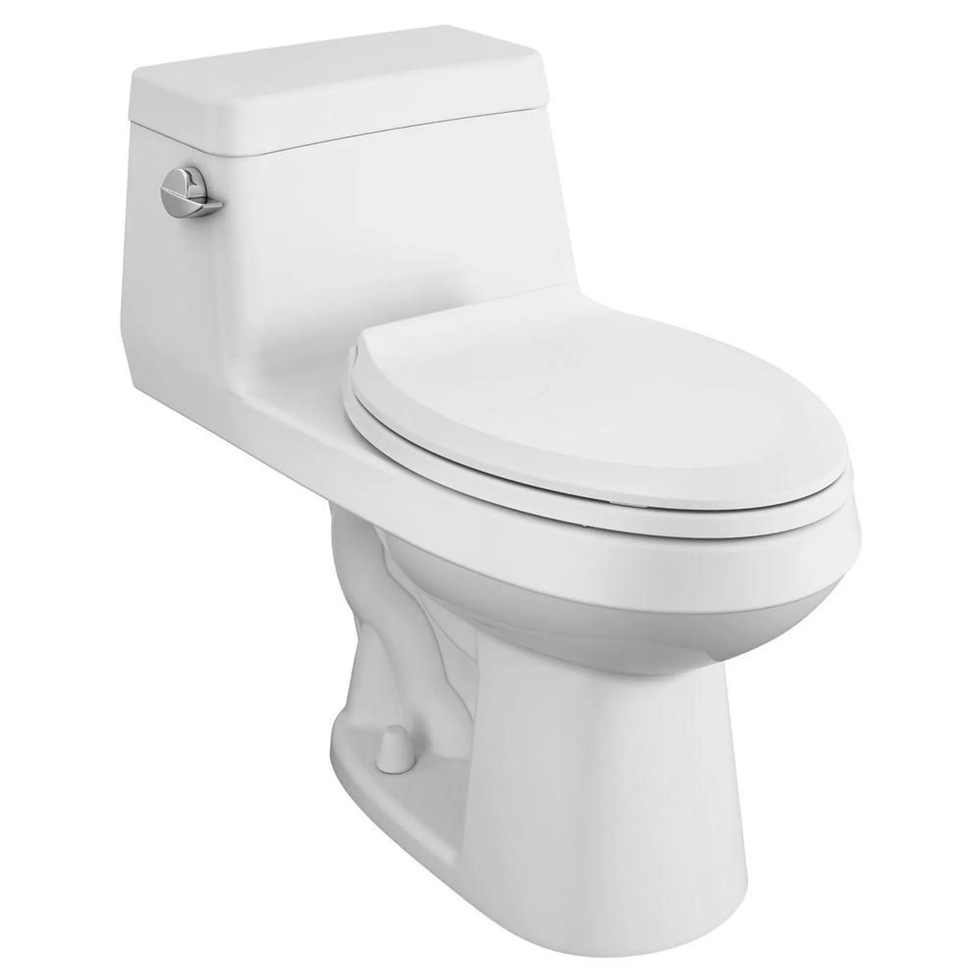 Colony 4.8L Single Flush Right Height Elongated One-Piece Toilet in White with Slow Close Seat