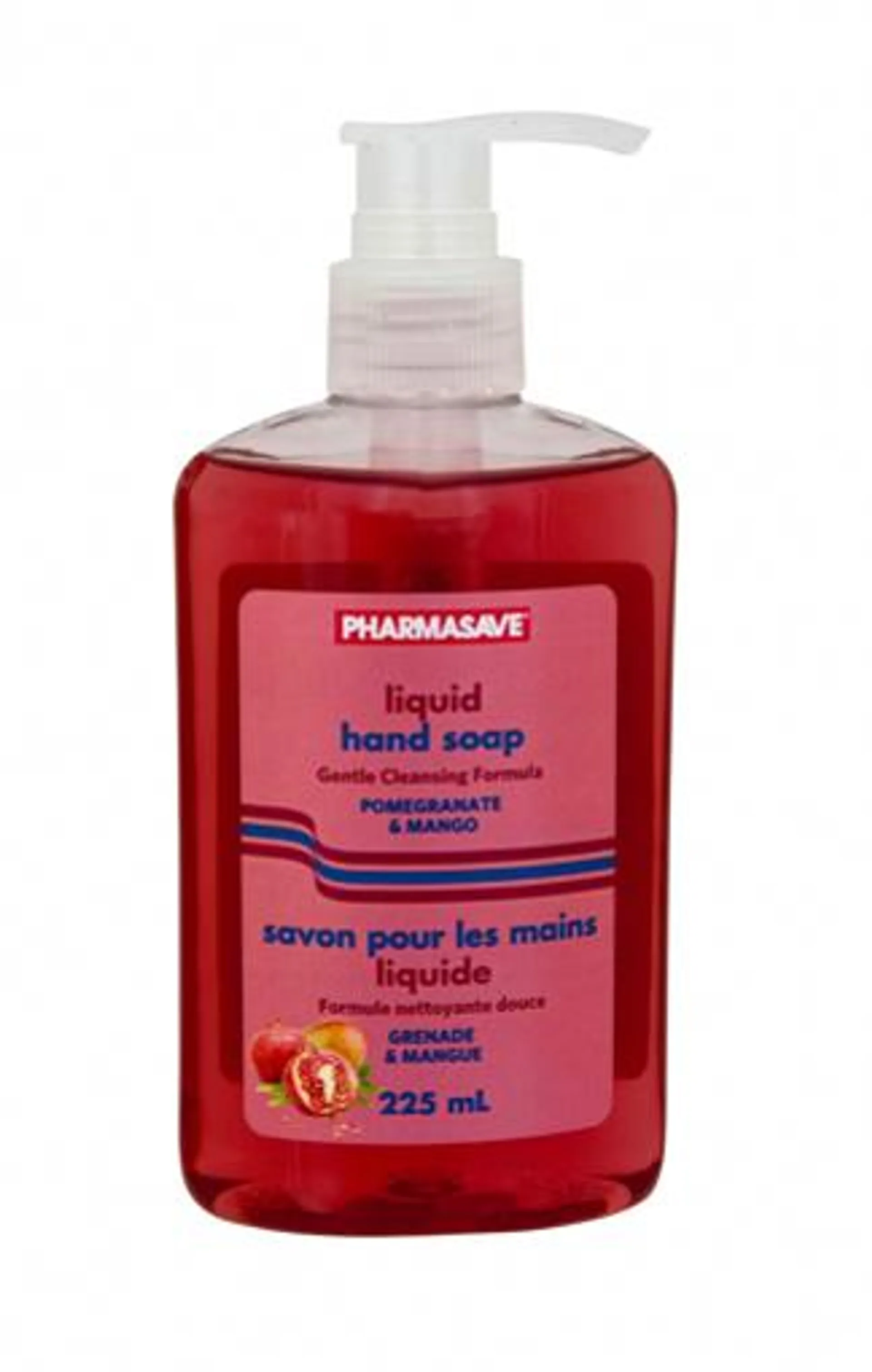 PHARMASAVE HAND SOAP PUMP - POMEGRANATE MANGO 225ML