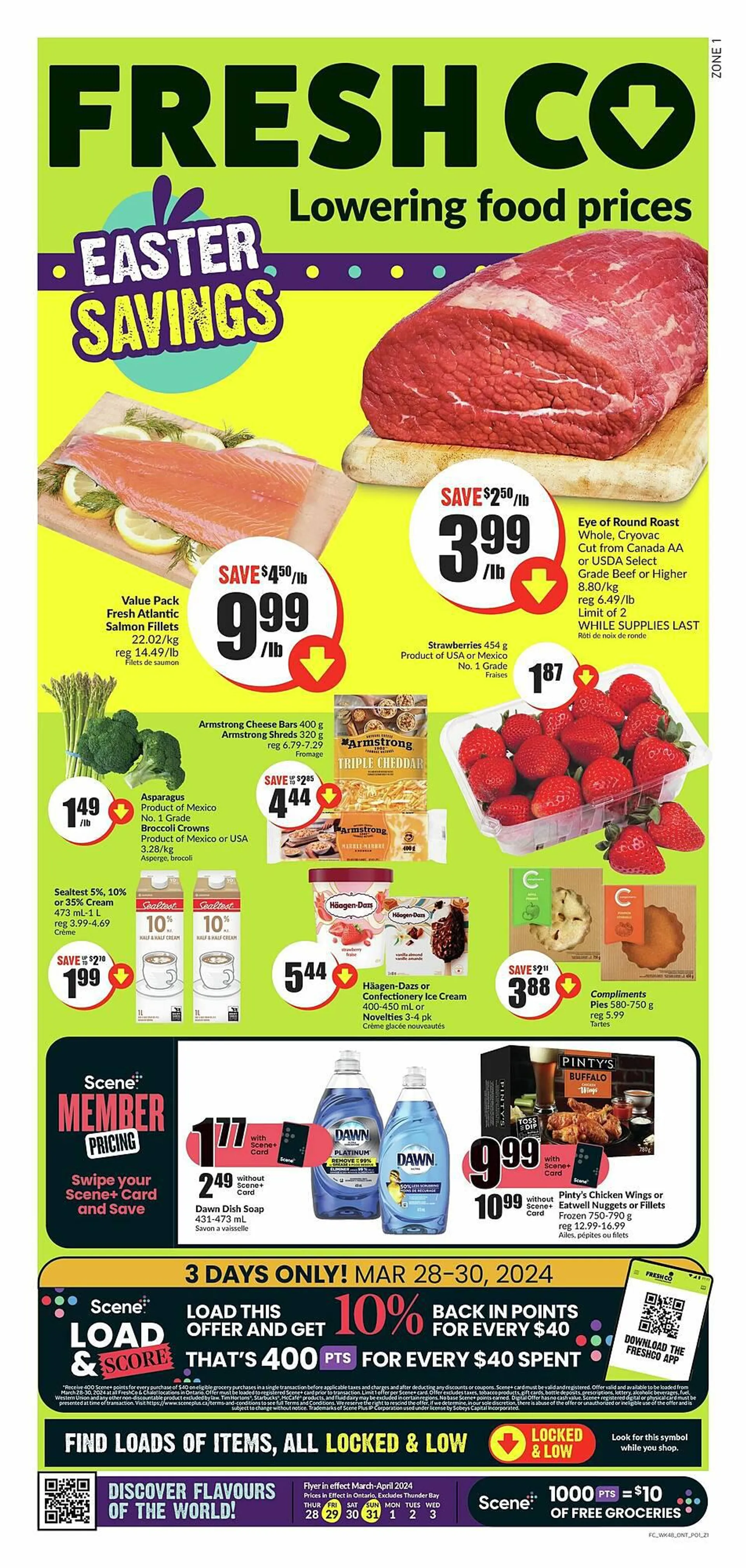 FreshCo flyer from March 28 to April 4 2024 - flyer page 1