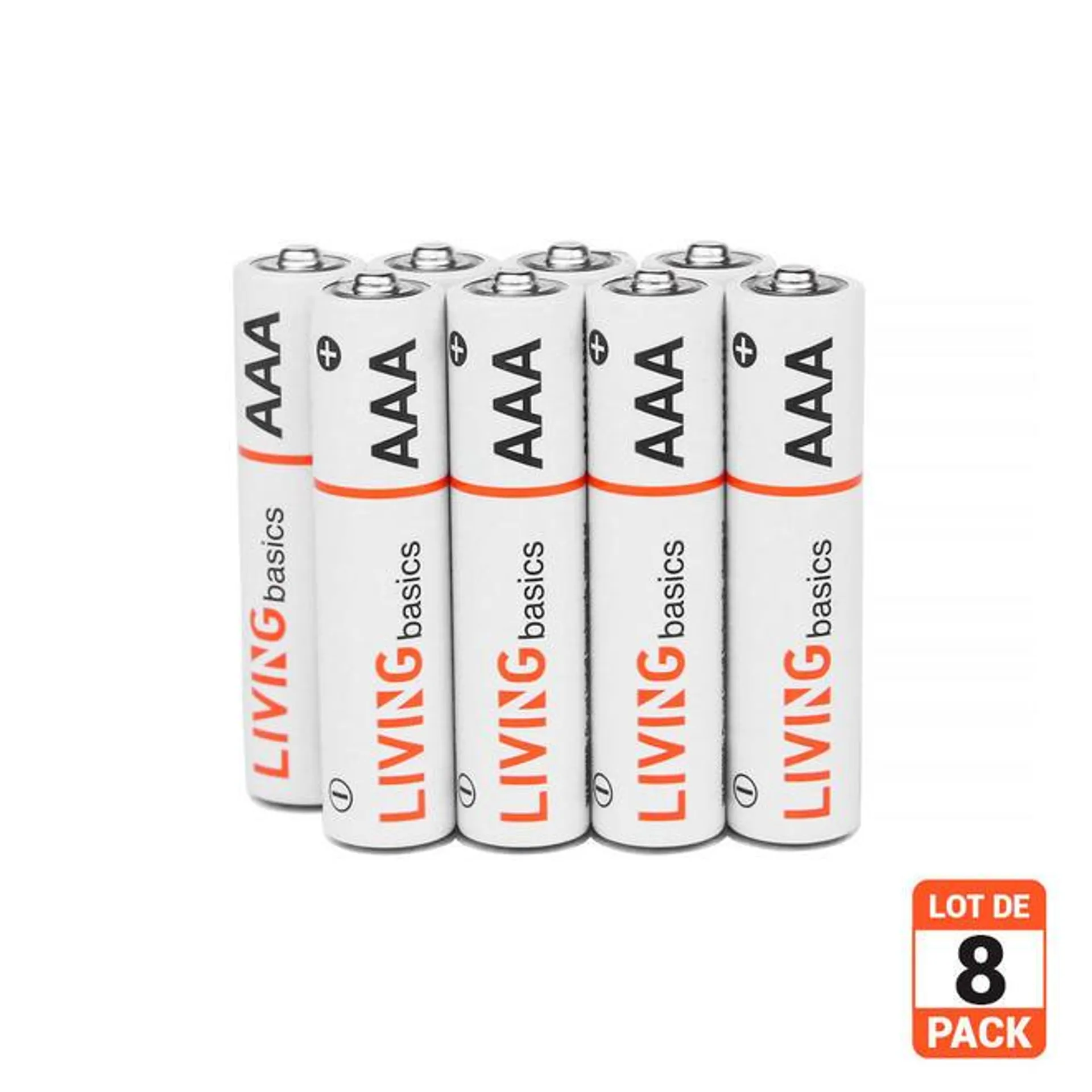 AAA 8Pcs/box Alkaline Battery - LIVINGbasics®