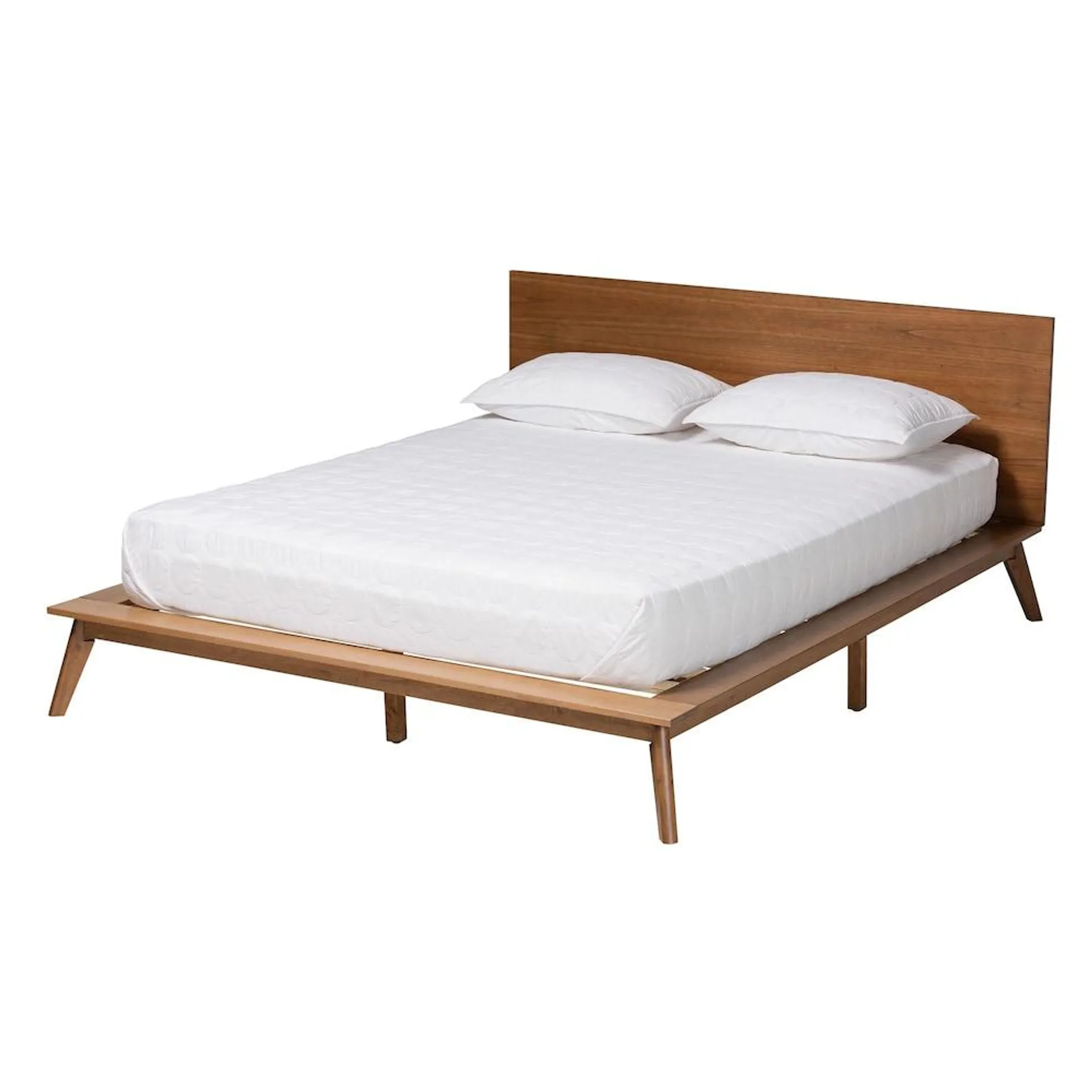 Wheatley King Platform Bed in Walnut Brown