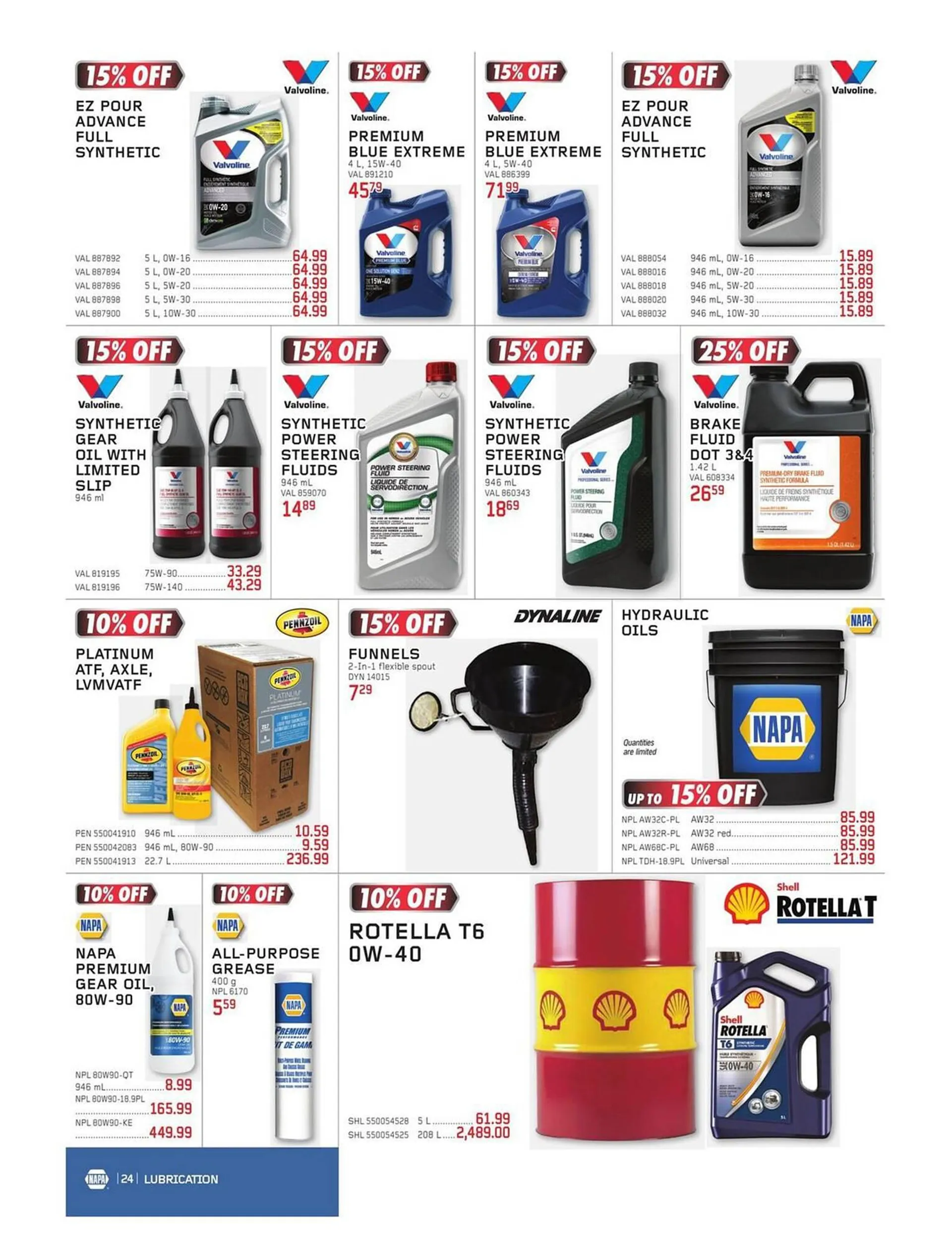 NAPA Auto Parts flyer from November 1 to December 31 2023 - flyer page 24