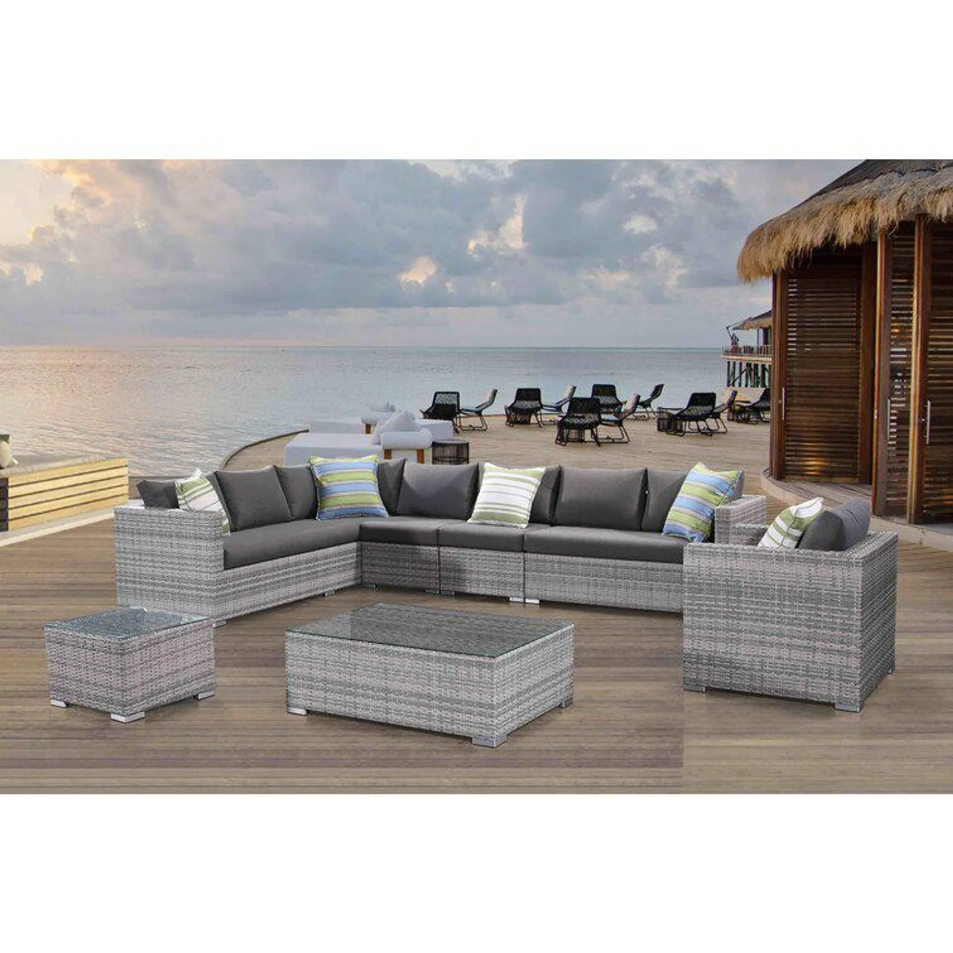 Grijalva 7 - Person Outdoor Seating Group with Cushions
