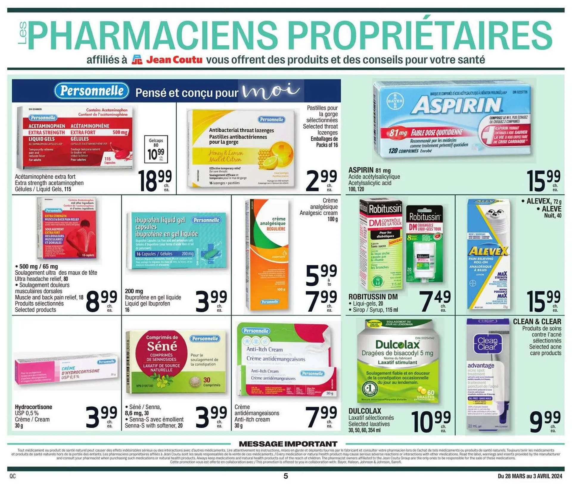 Jean Coutu flyer from March 28 to April 4 2024 - flyer page 5