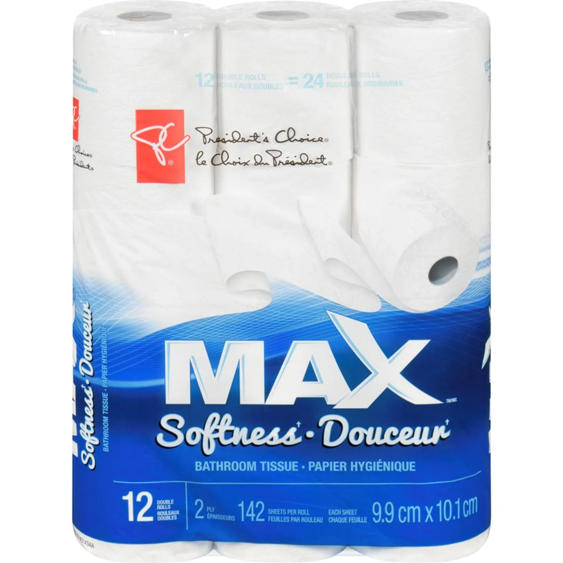 Max Soft Toilet Paper, 12 Double Rolls = 24 Single Rolls