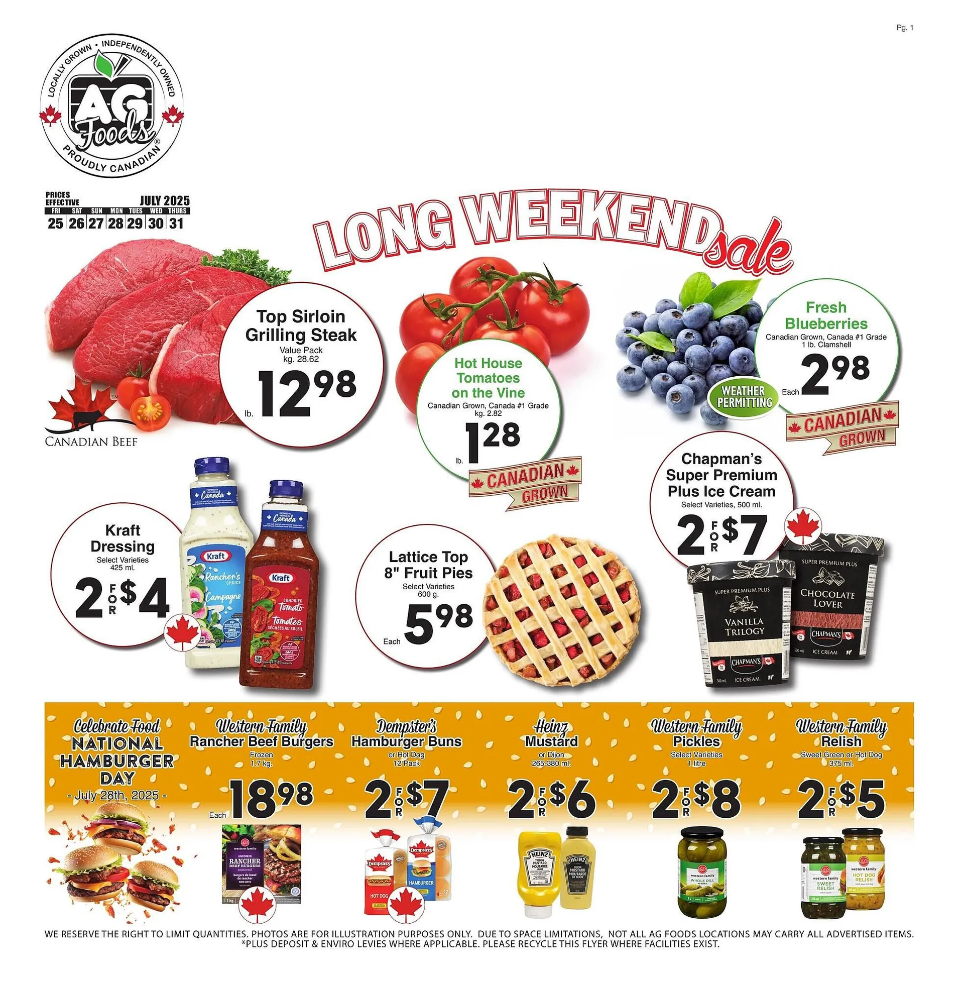 AG Foods flyer from July 25 to July 31 2025 - flyer page 1