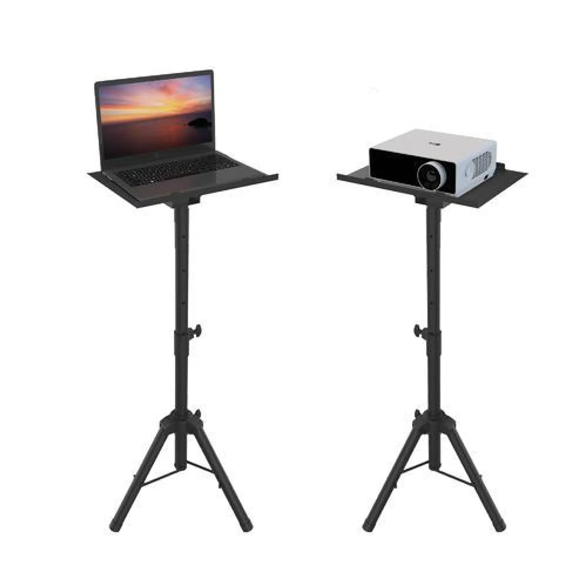 Universal Laptop Projector Tripod Stand, Foldable DJ Rack & Stand, Height Adjustable - PrimeCables®