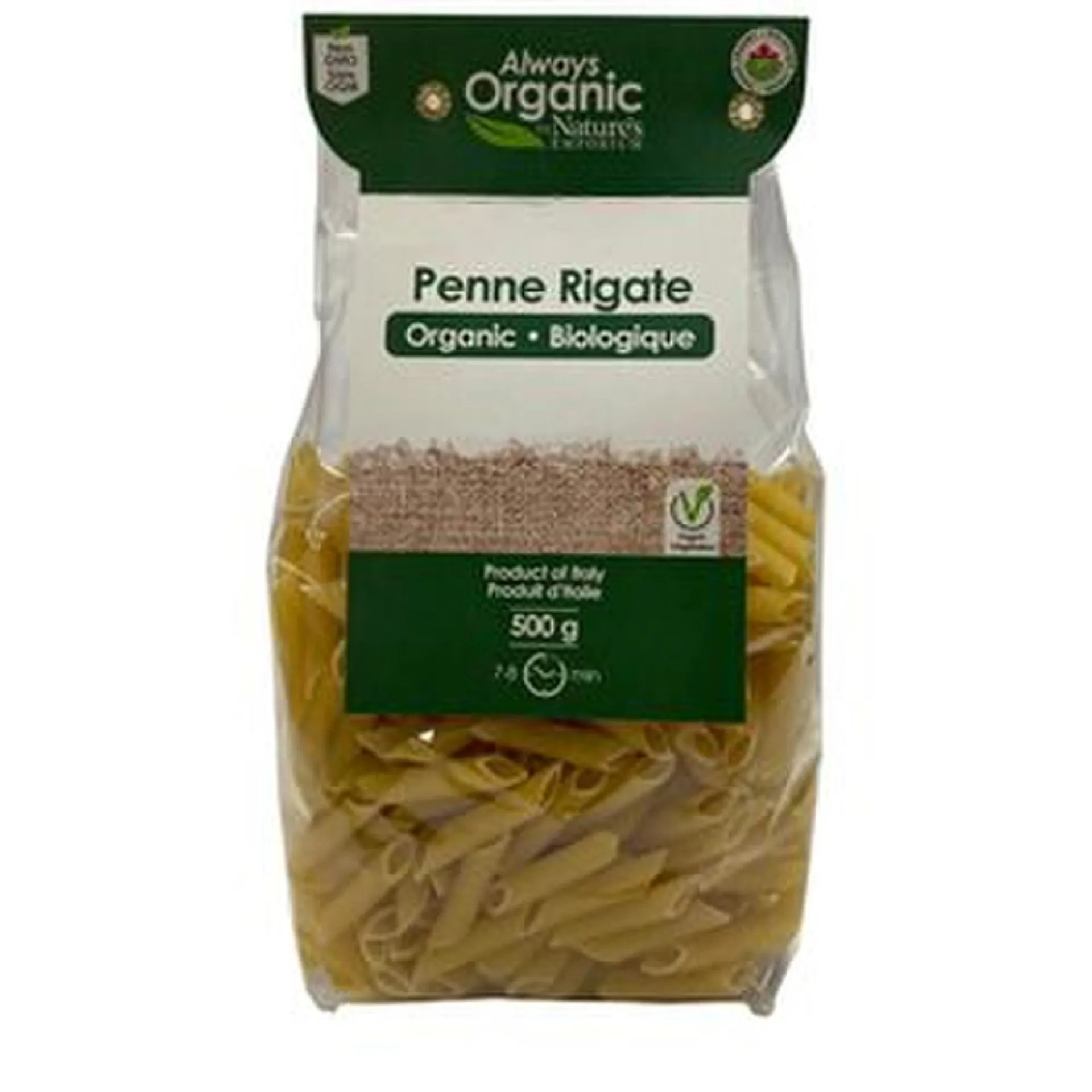 Always Organic Durum Wheat Penne Rigate Org 500 g