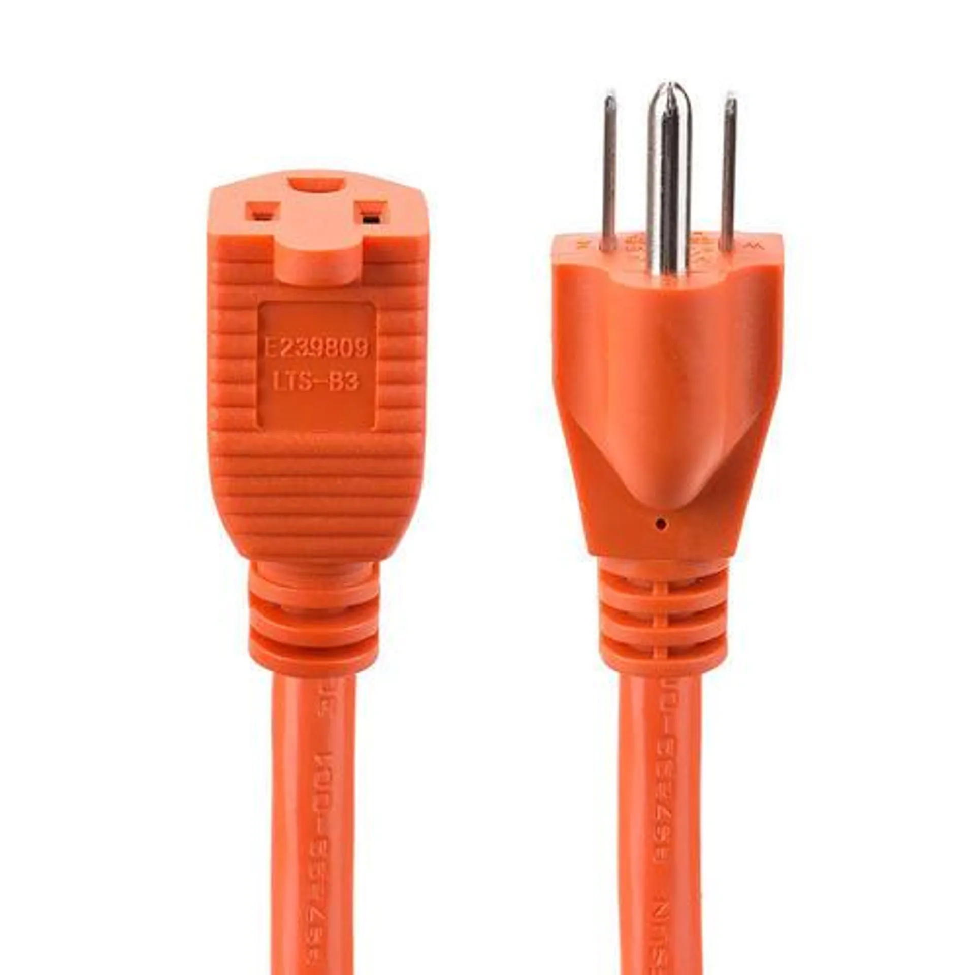 Indoor Heavy Duty All Purpose Power Extension Cord, SJT 16/3 5M(16.4Ft) - Orange - PrimeCables®