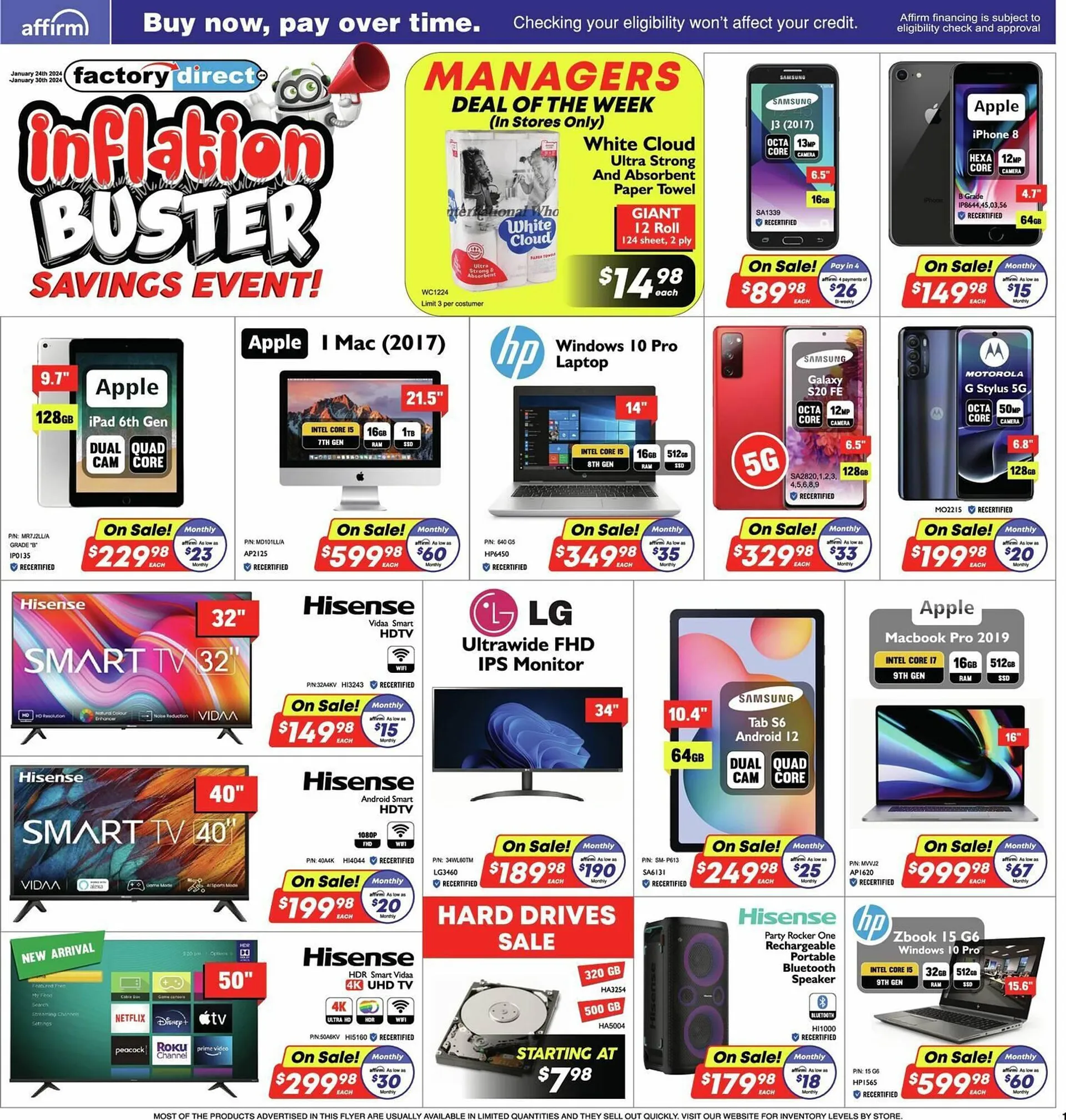 Factory Direct flyer from January 24 to January 31 2024 - flyer page 