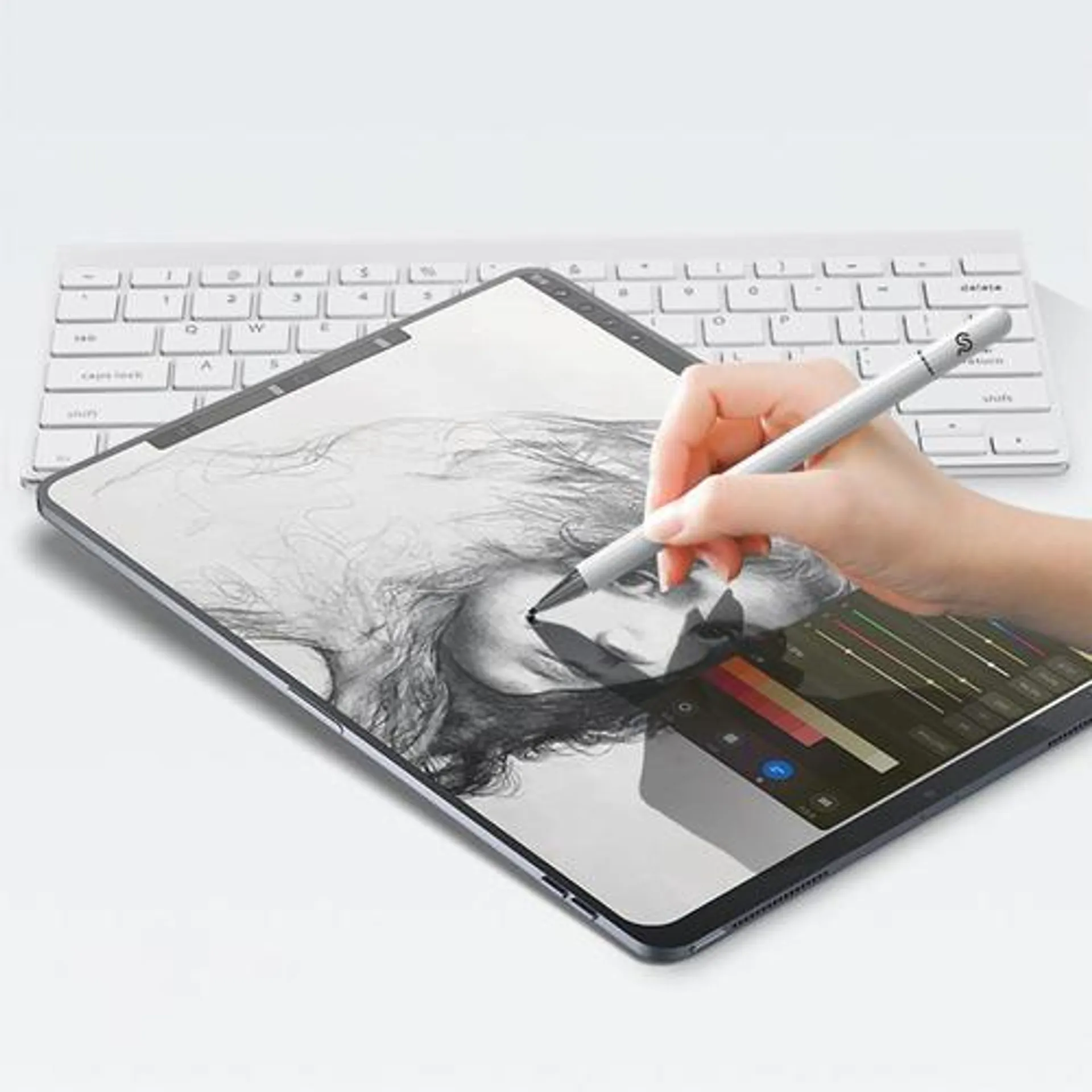 Stylus Pen for iPad, Capacitive Pen High Sensitivity & Fine Point, Magnetism Cap - PrimeCables®