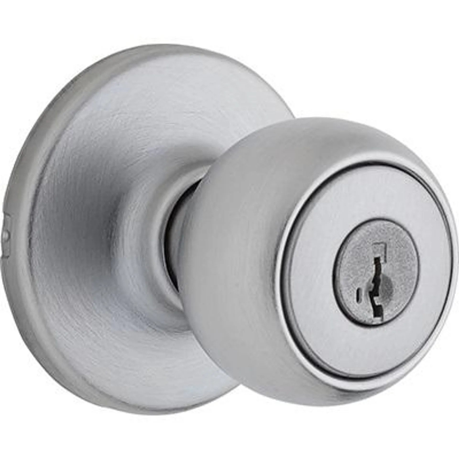 Smartkey Fairfax Knob Satin Chrome Keyed Entry