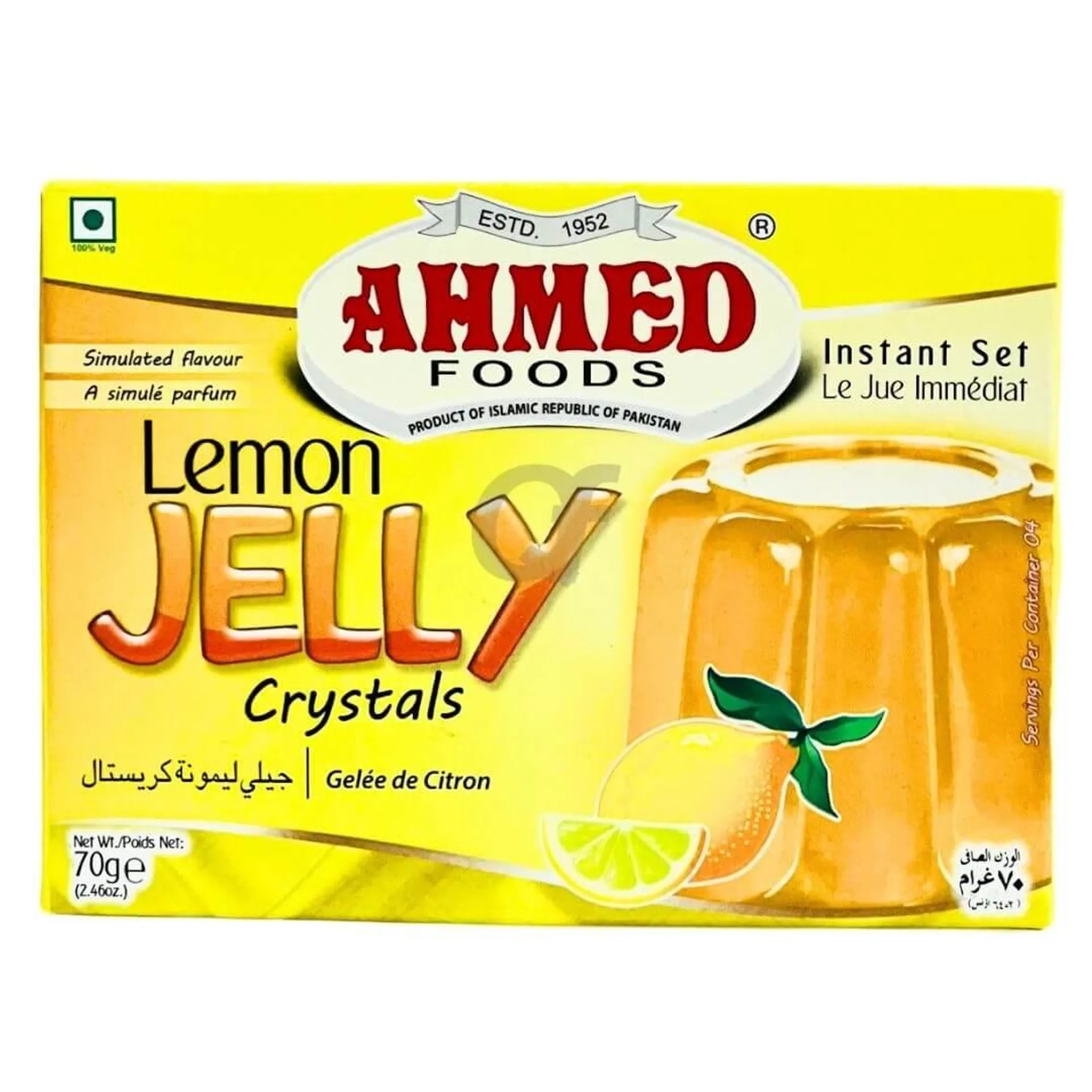 Ahmed Crystal Jelly Lemon 70g