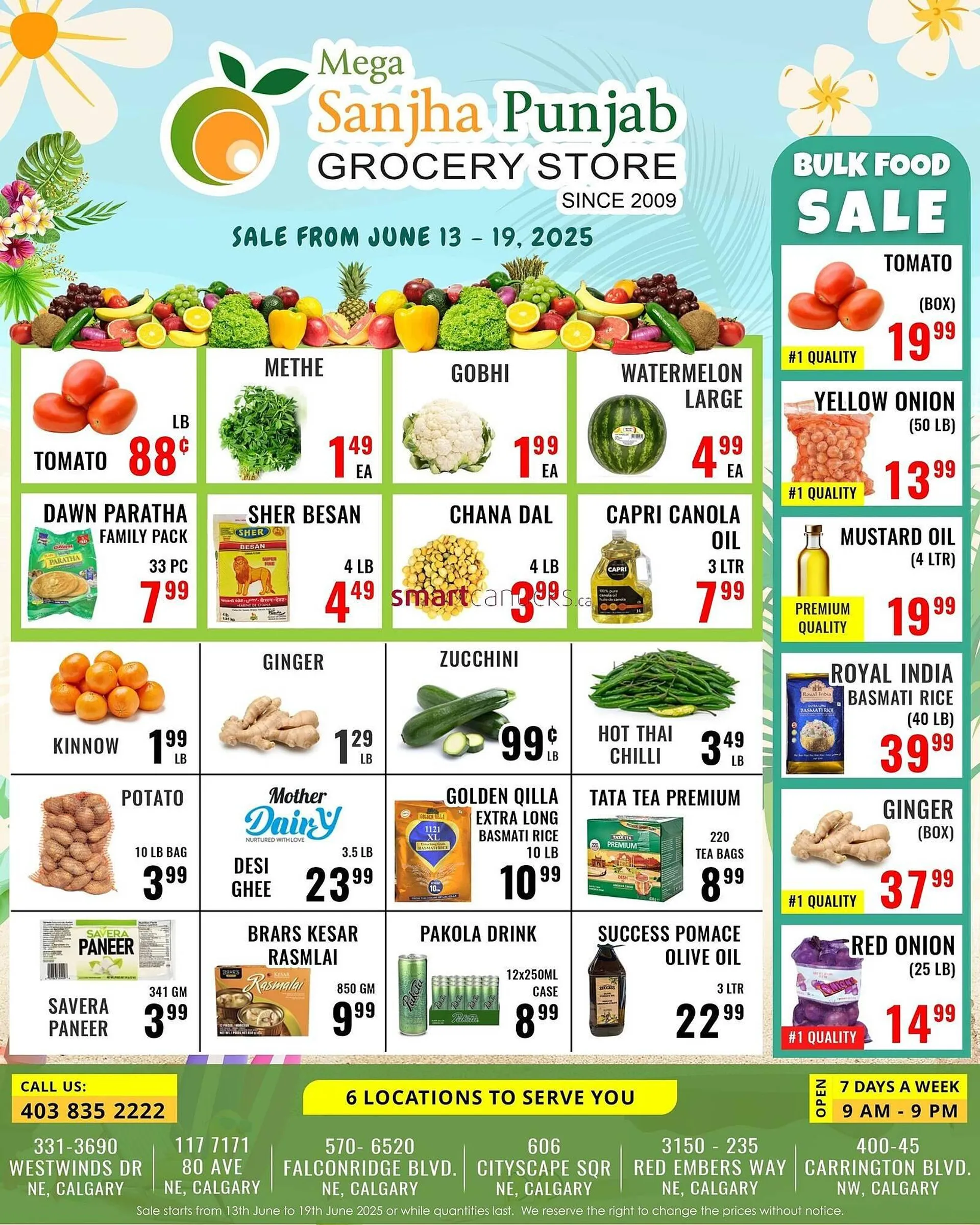 Mega Sanjha Punjab Grocery Store flyer from June 13 to June 18 2025 - flyer page 1