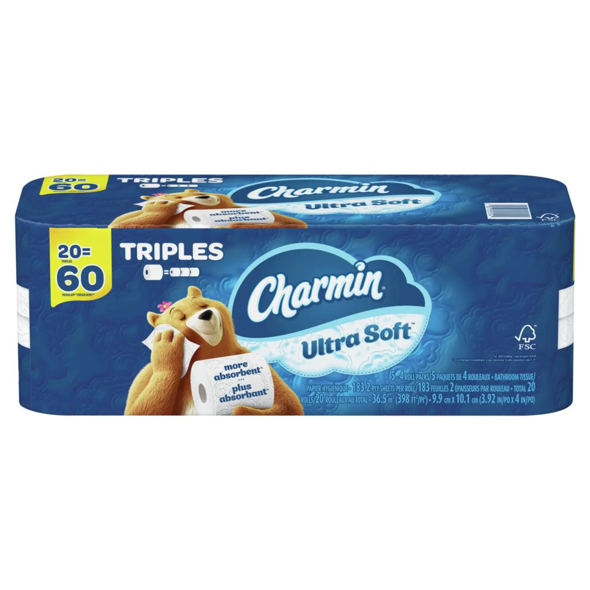 Charmin Ultra Soft Toilet Paper - 183 Sheets Per Roll - 20 Triple Rolls