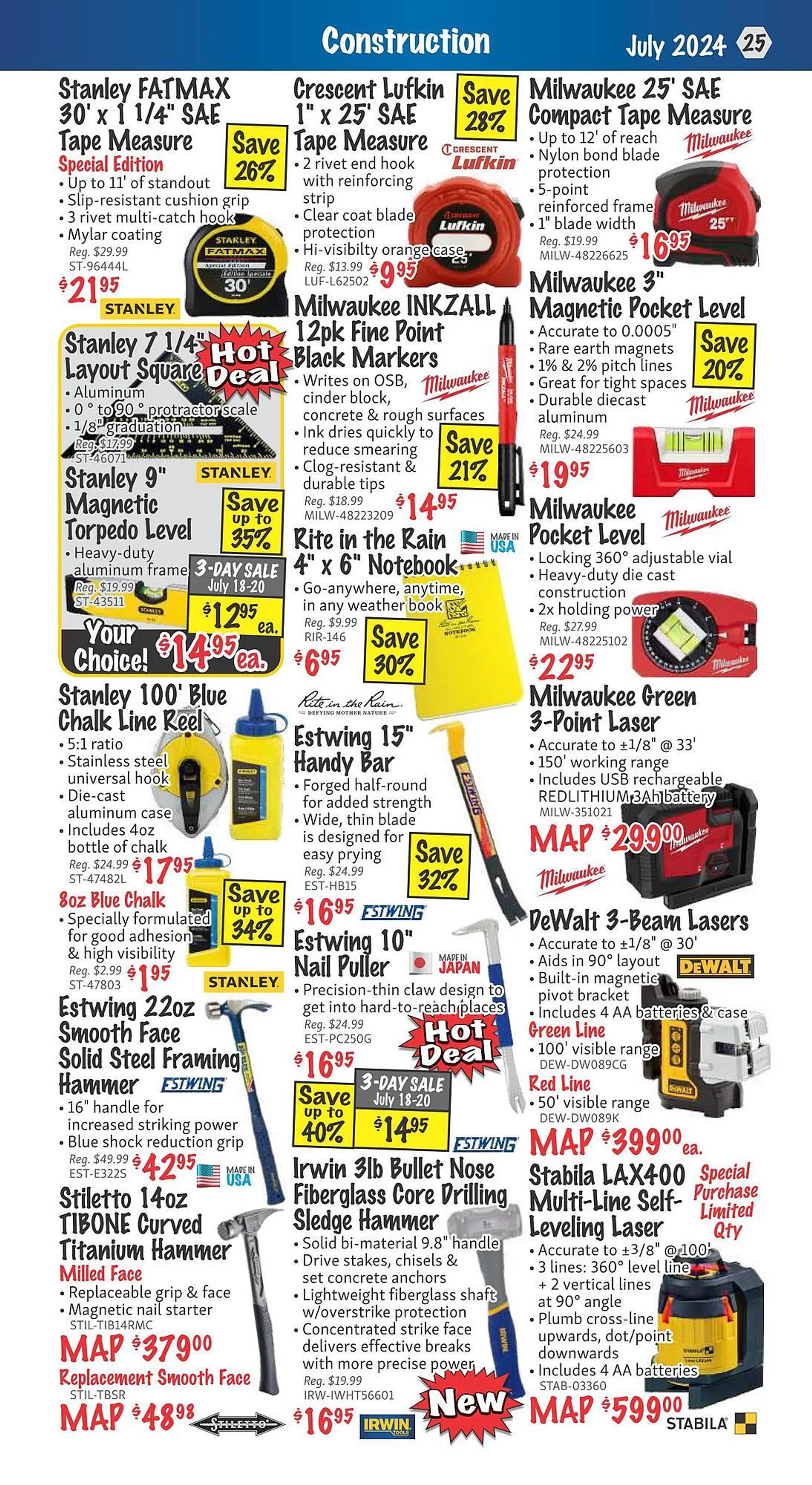 KMS Tools flyer from June 27 to July 31 2024 - flyer page 25